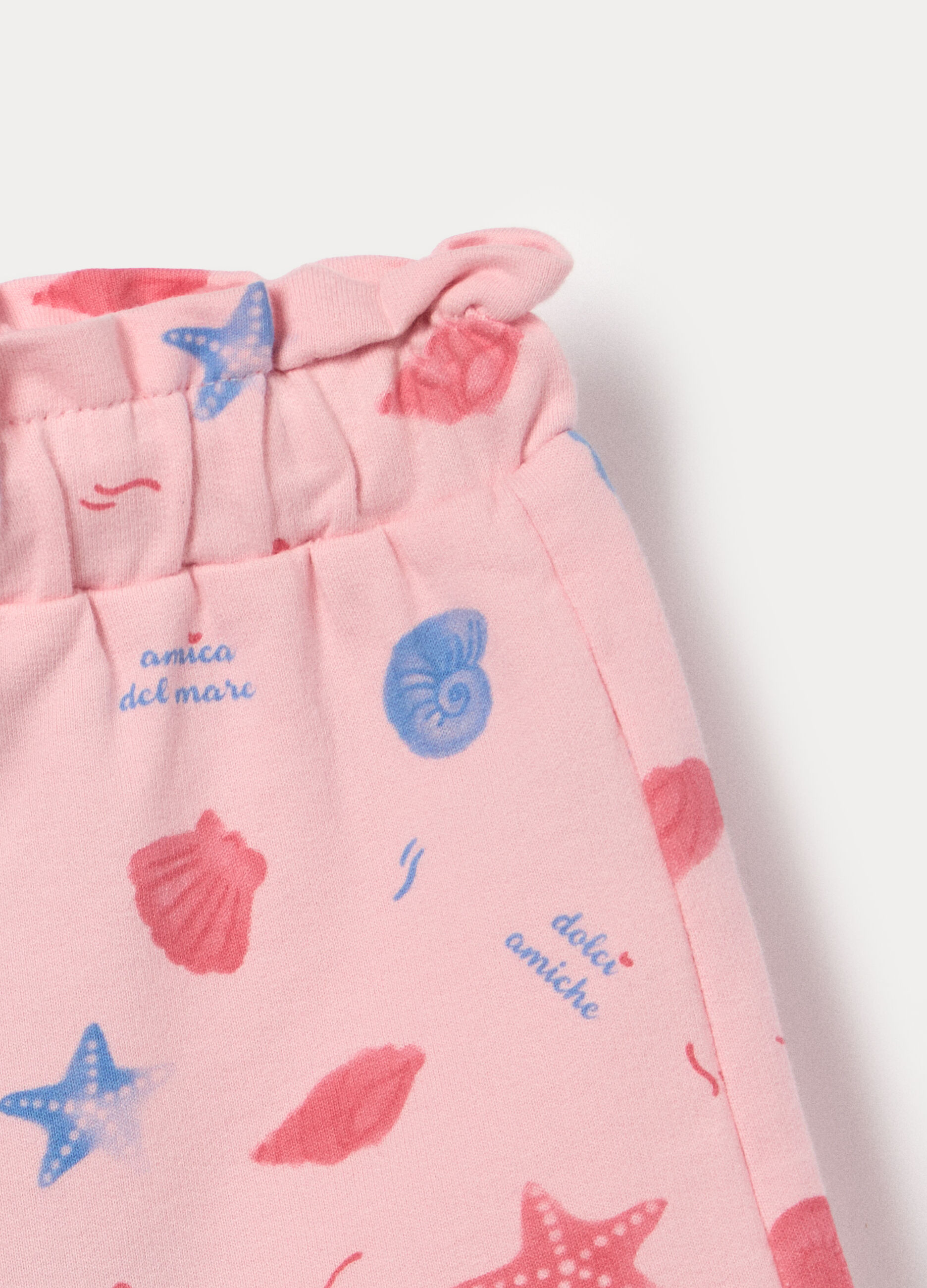 Shorts in french terry di puro cotone bimba_2