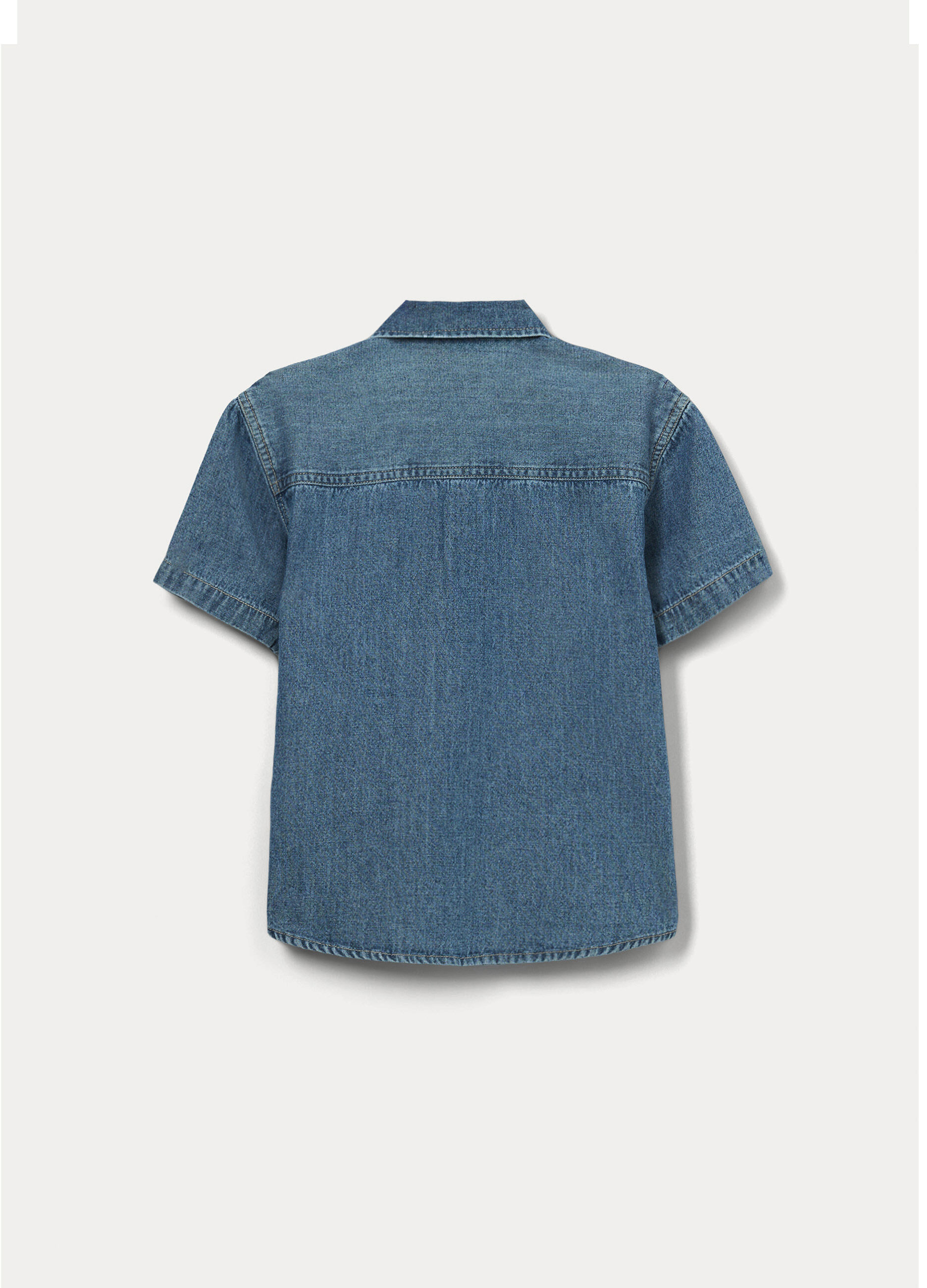 Camicia in denim di puro cotone bambino_1