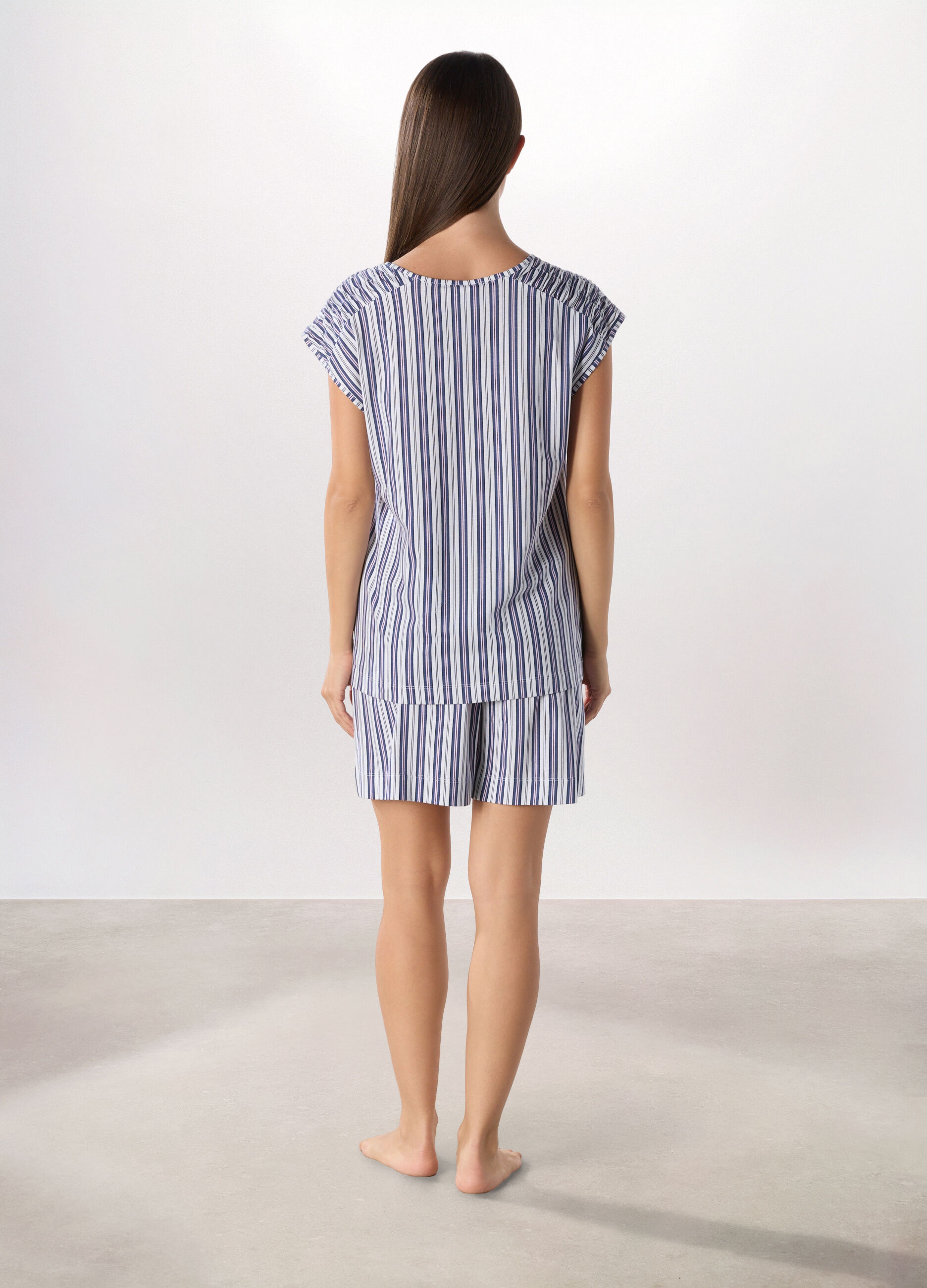T-shirt pigiama in jersey di puro cotone donna_1