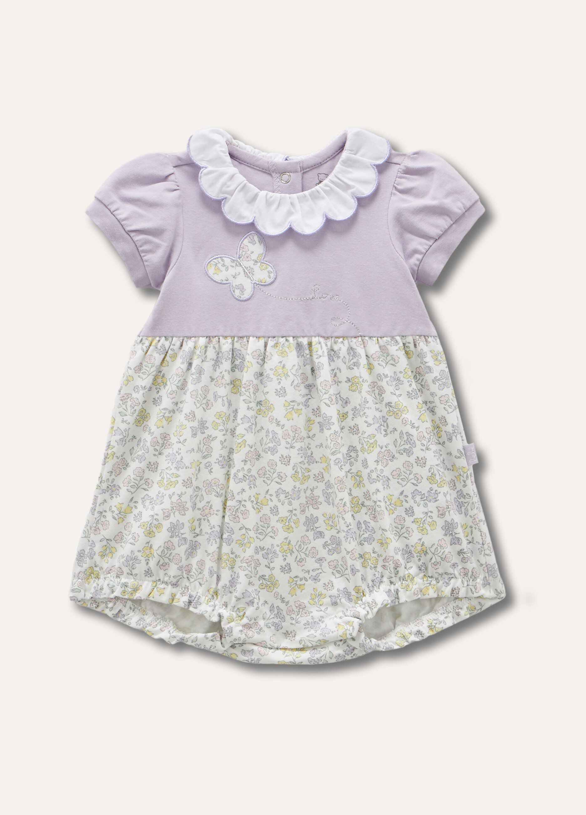 Pagliaccetto in cotone stretch neonata_0