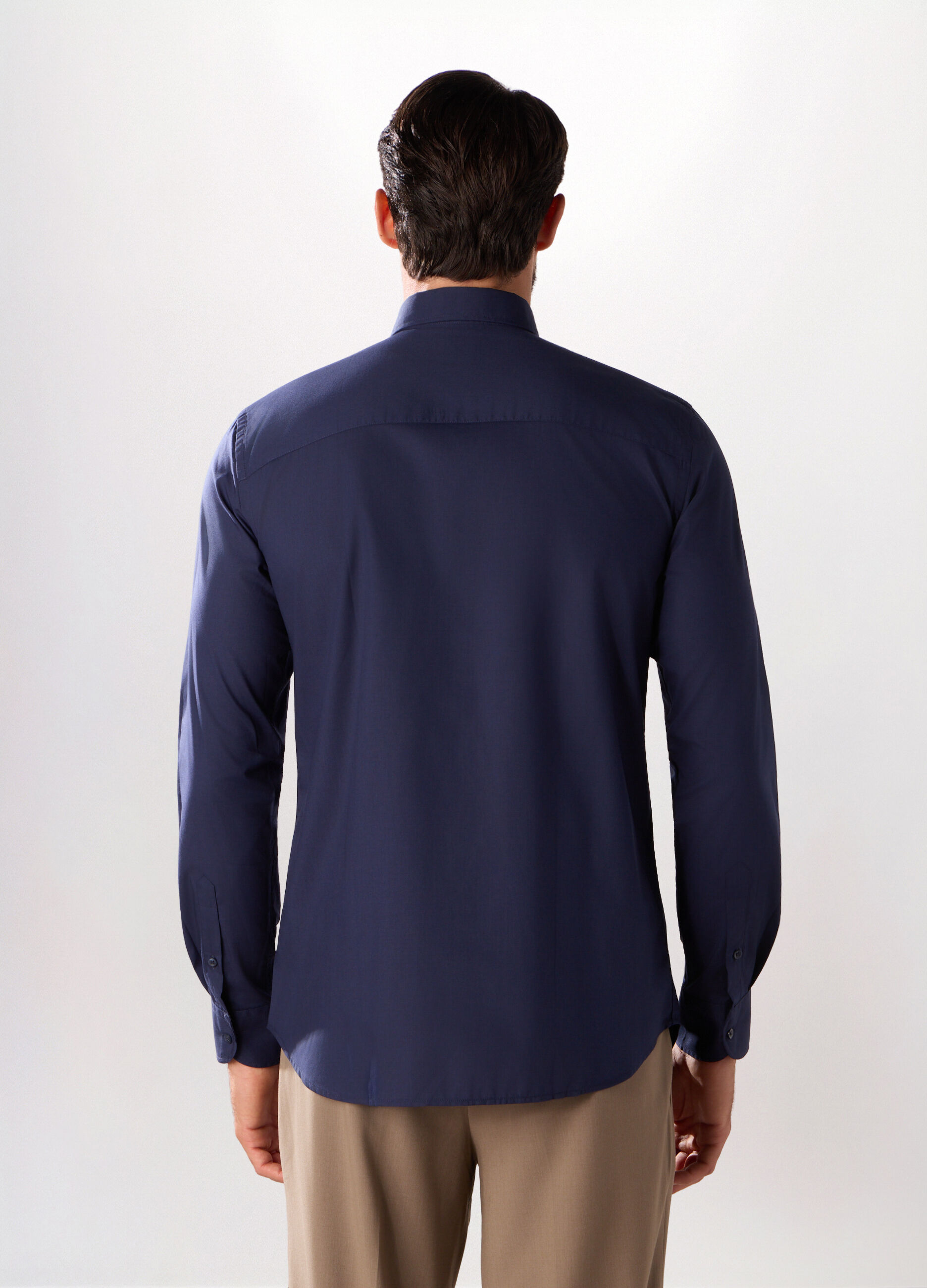 Camicia slim fit in cotone stretch uomo