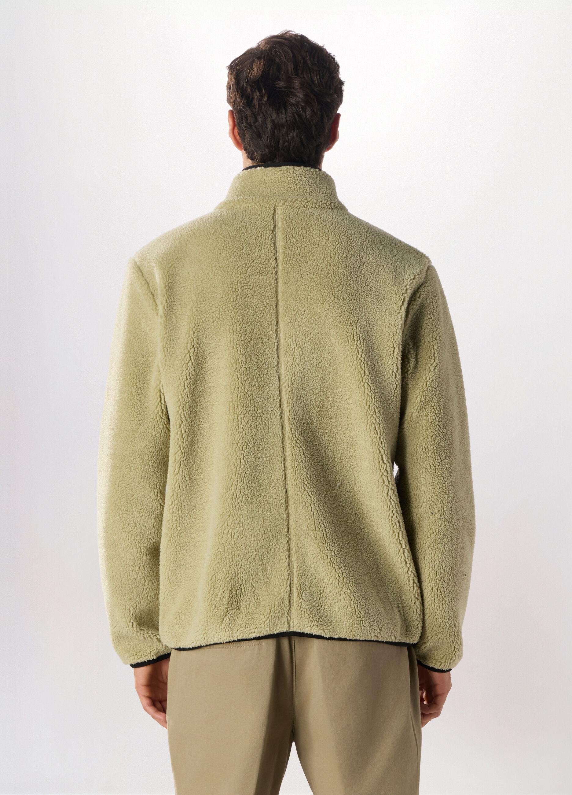 Felpa in pile full zip uomo_1