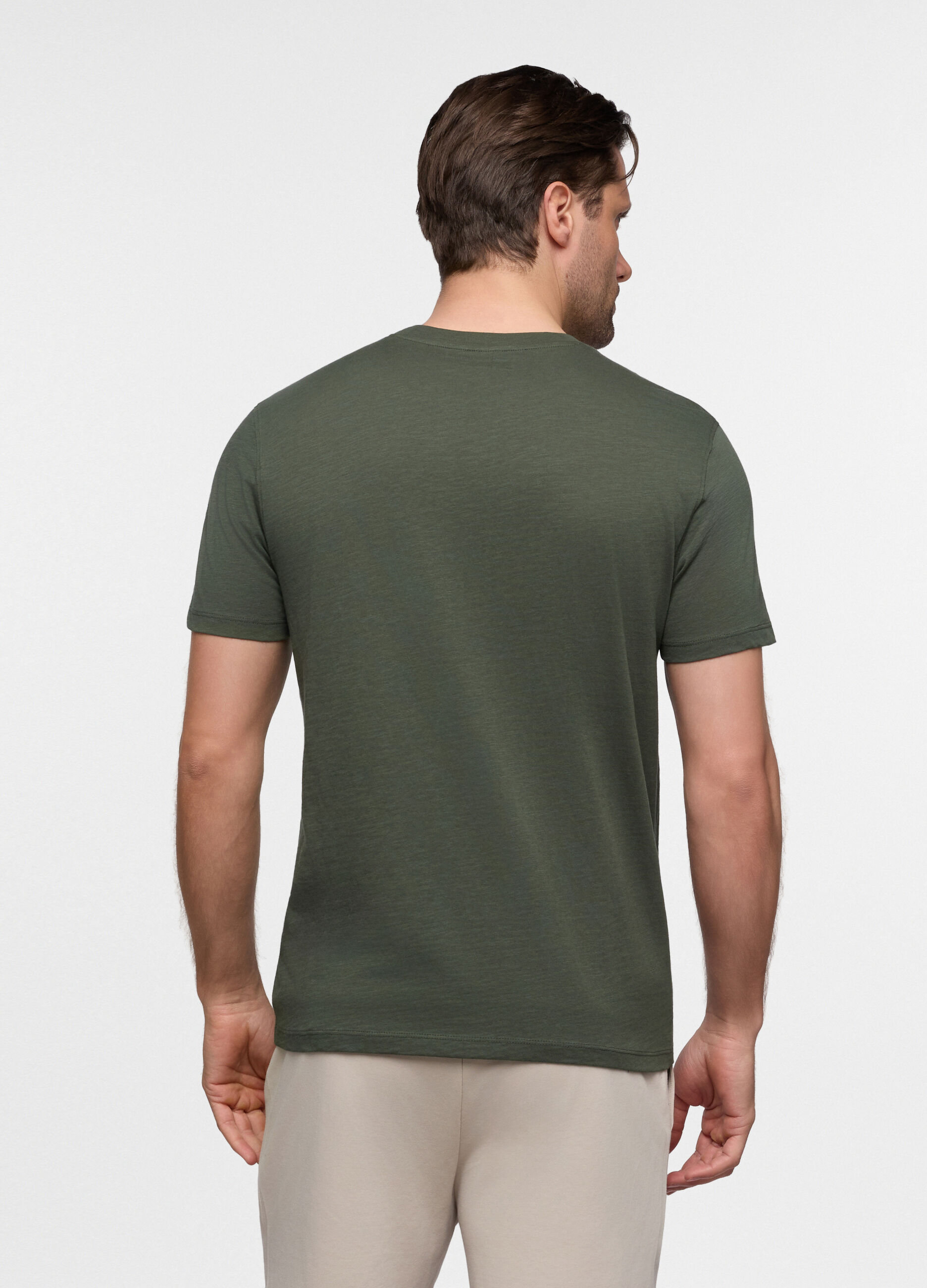 T-shirt in cotone fiammato uomo