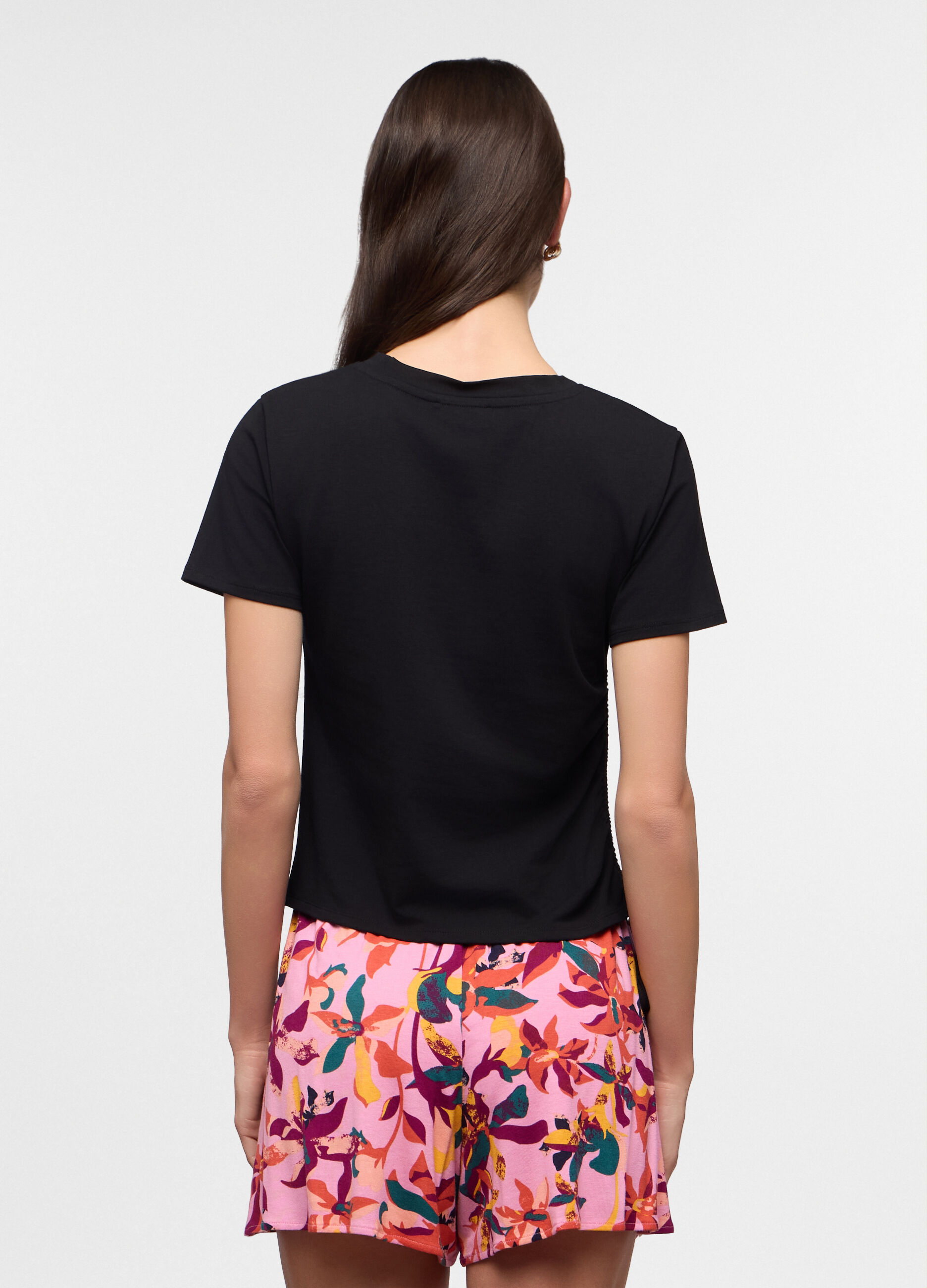 T-shirt girocollo stretch donna_2