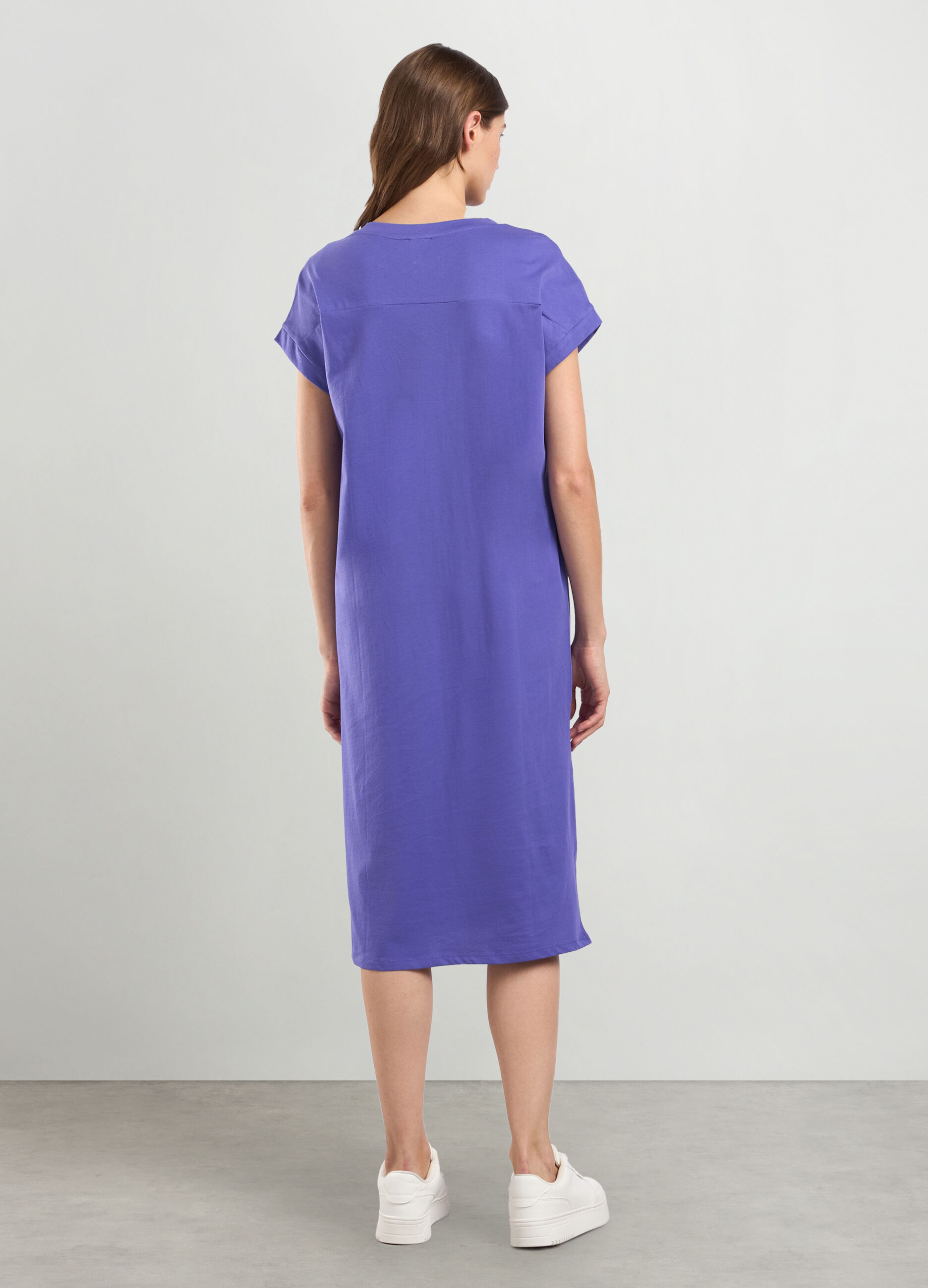 Abito lungo in jersey di puro cotone donna_1