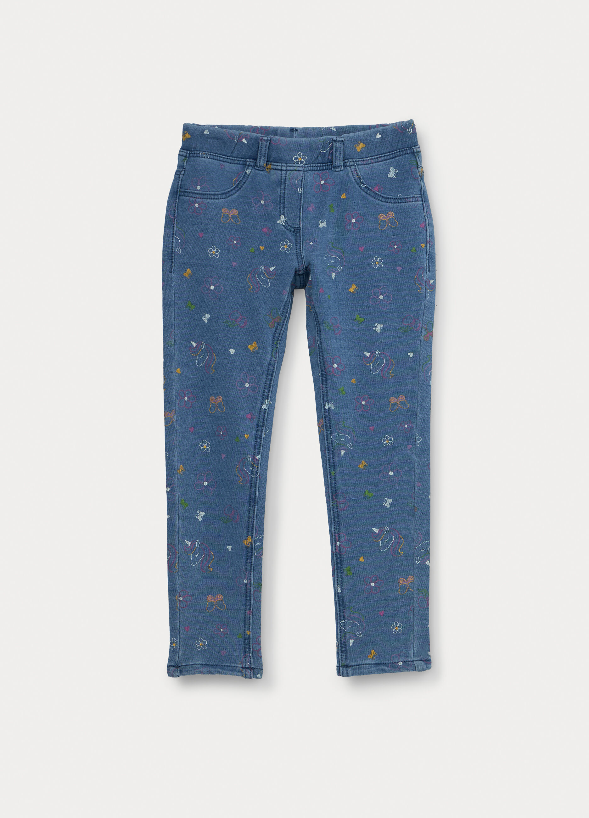 Jeggings in french terry stretch bambina_0