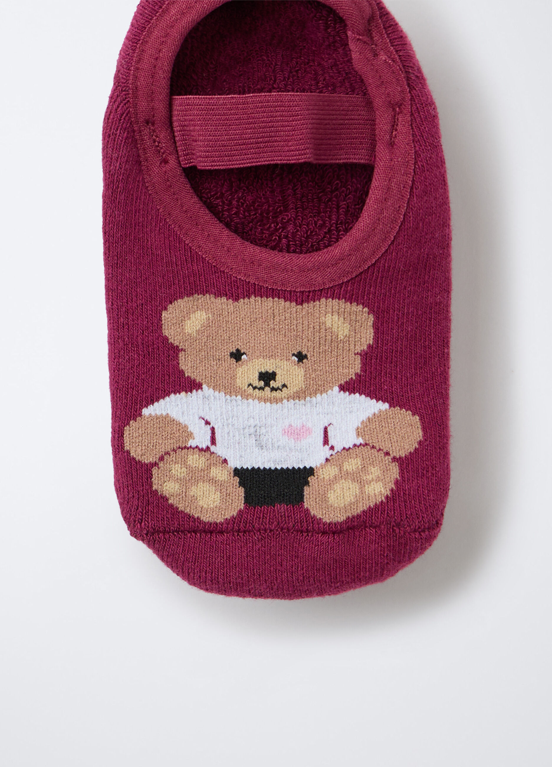 Pack 2 scarpine antiscivolo in spugna di cotone stretch bambina_2