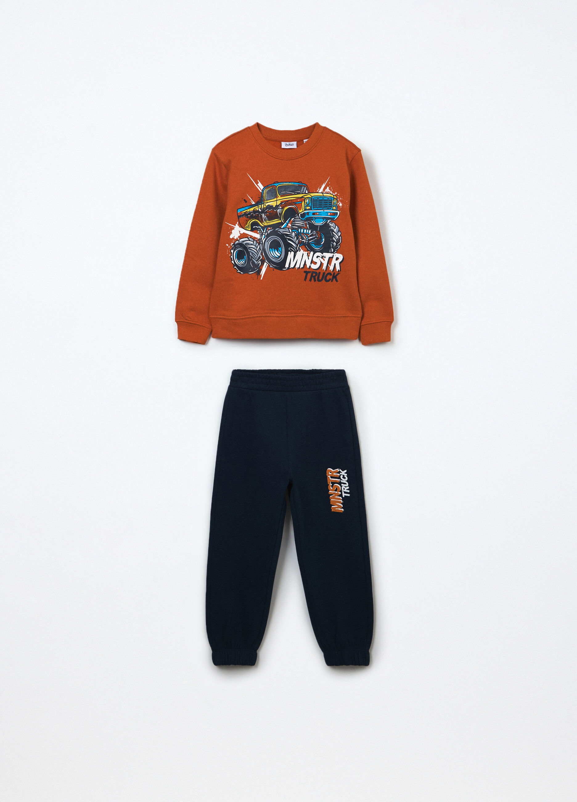 Jogging set in puro cotone fleece bambino_0