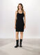 Abito corto in costina di misto cotone stretch donna_0