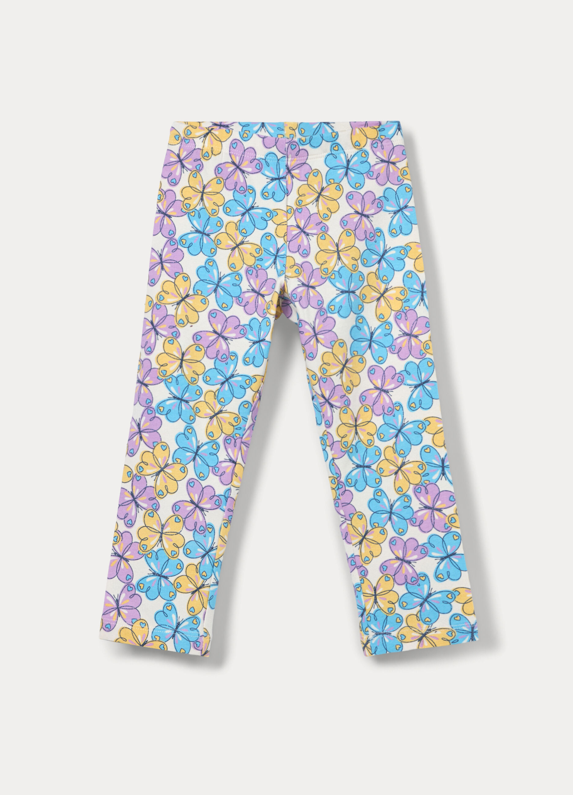 Leggings capri in jersey di cotone stretch bambina_0