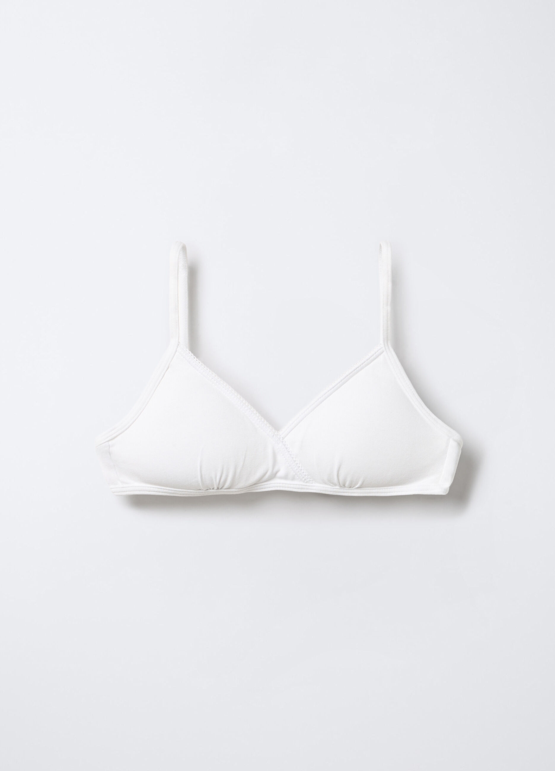 Reggiseno a triangolo in jersey di cotone stretch ragazza_0