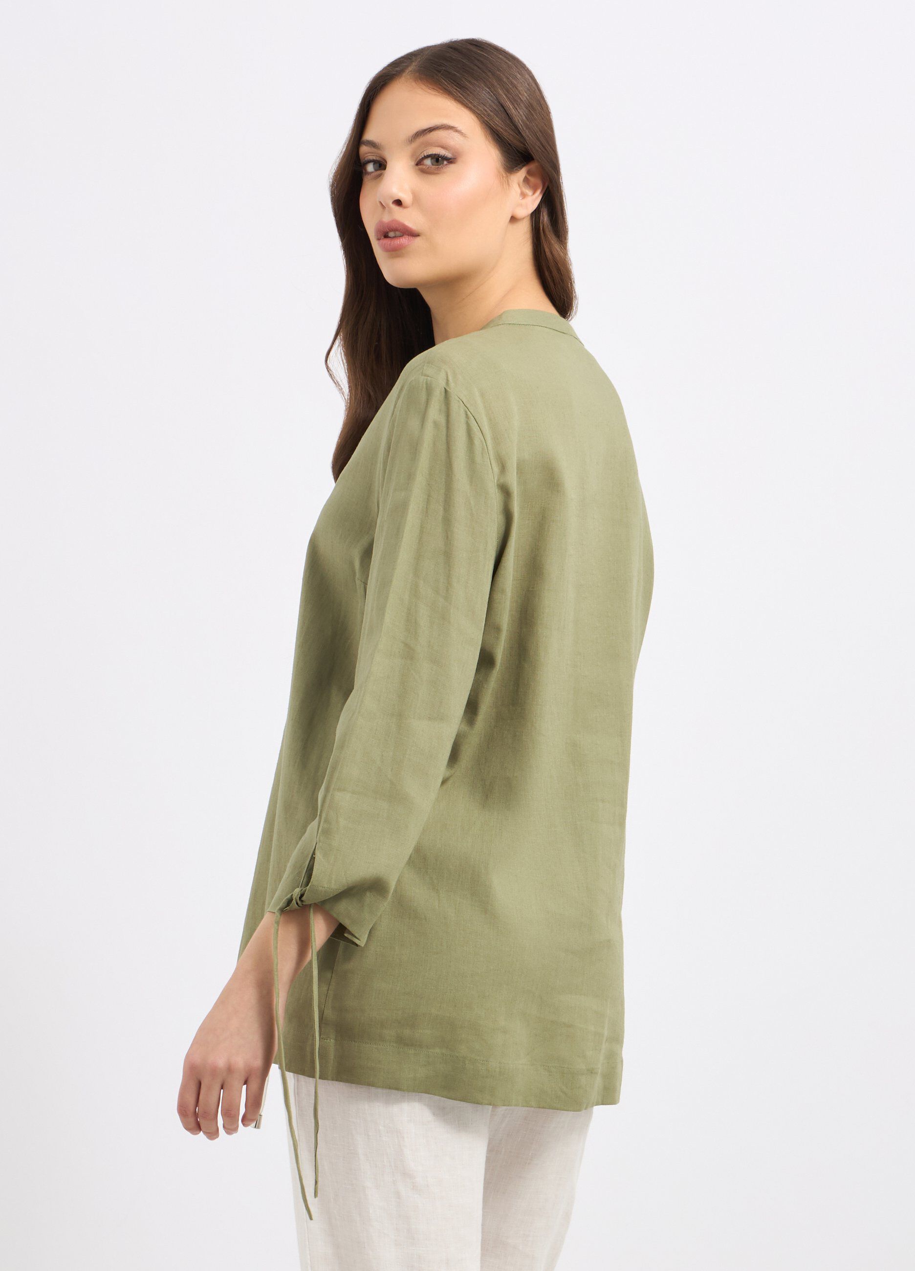 Blusa in misto lino donna_1
