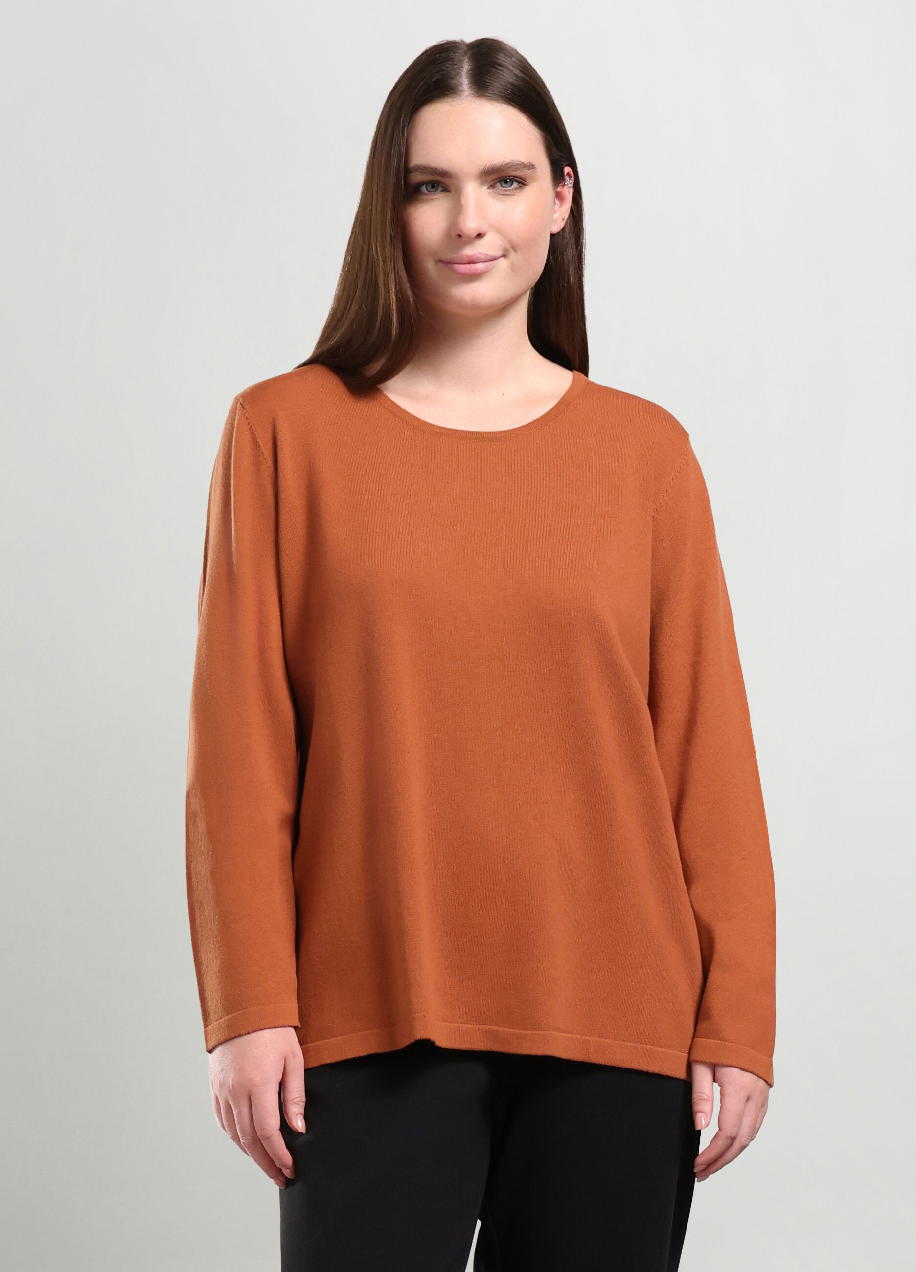 Pullover tricot misto cotone donna curvy_0
