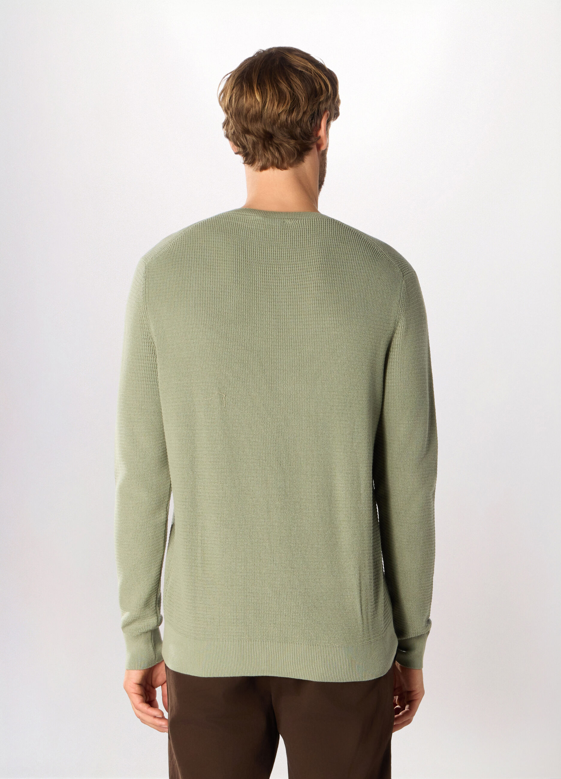 Maglione girocollo in cotone uomo_1
