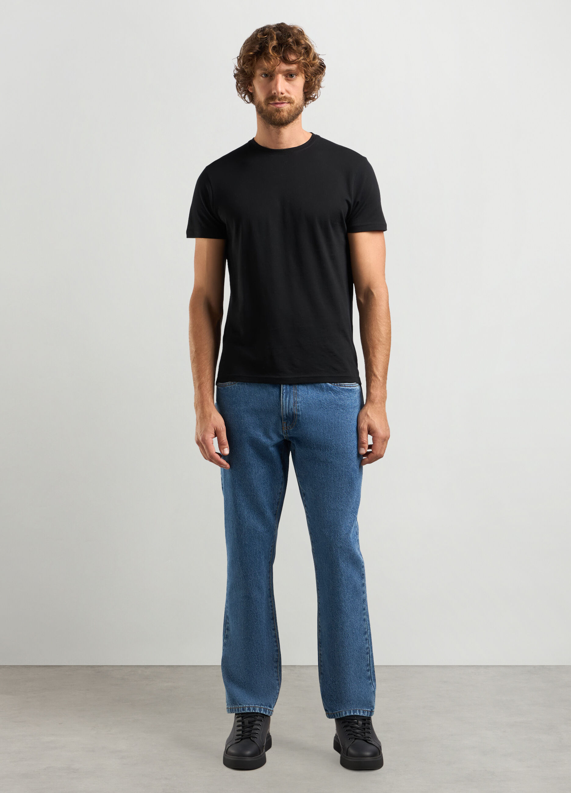 Jeans in cotone regular fit uomo_0