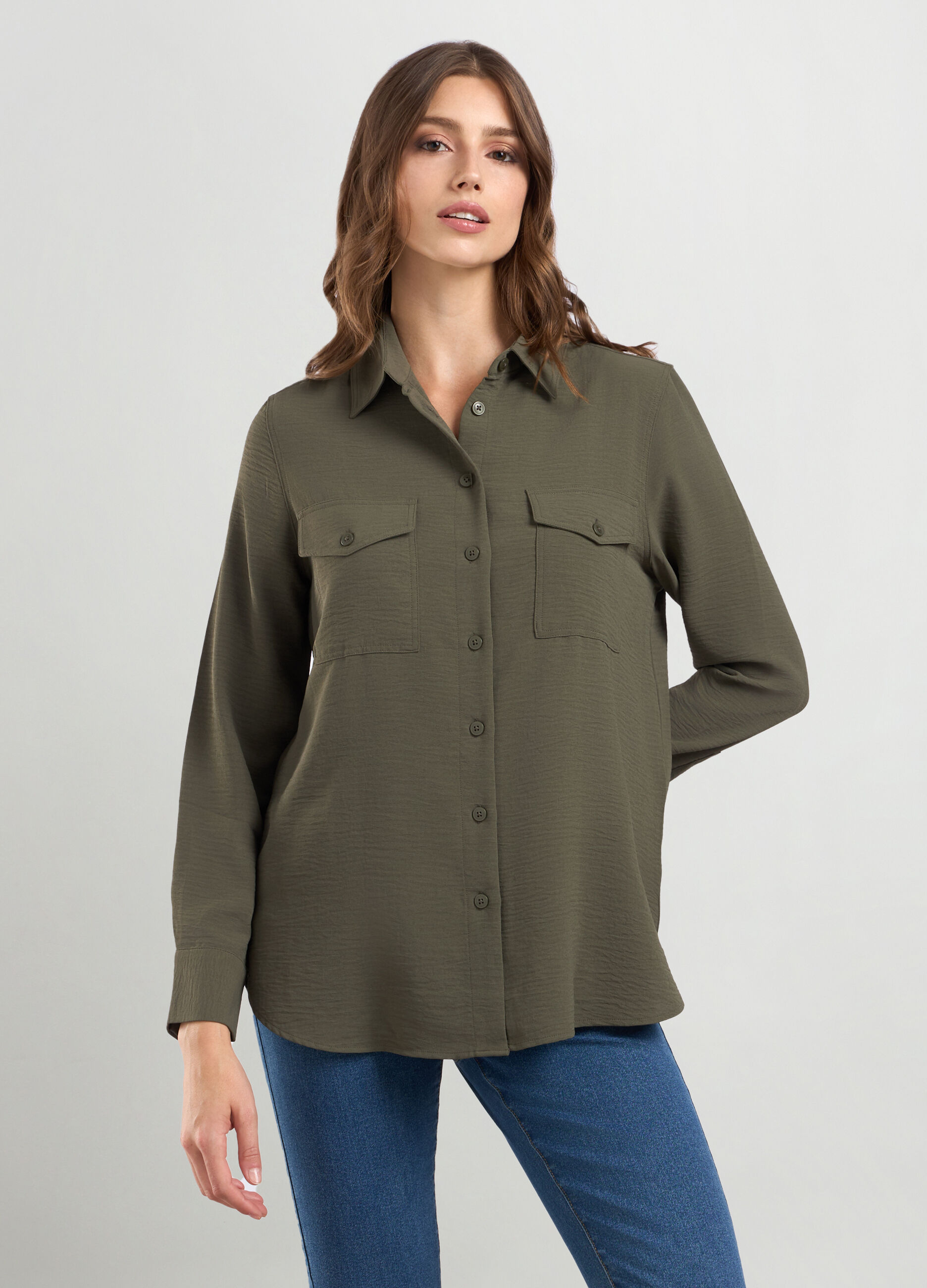 Camicia con tasche donna_0