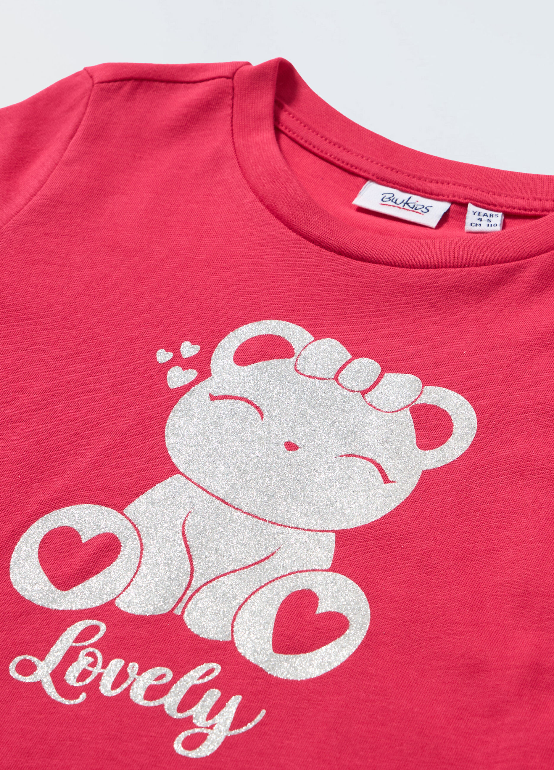 T-shirt in puro cotone a maniche lunghe bambina_1