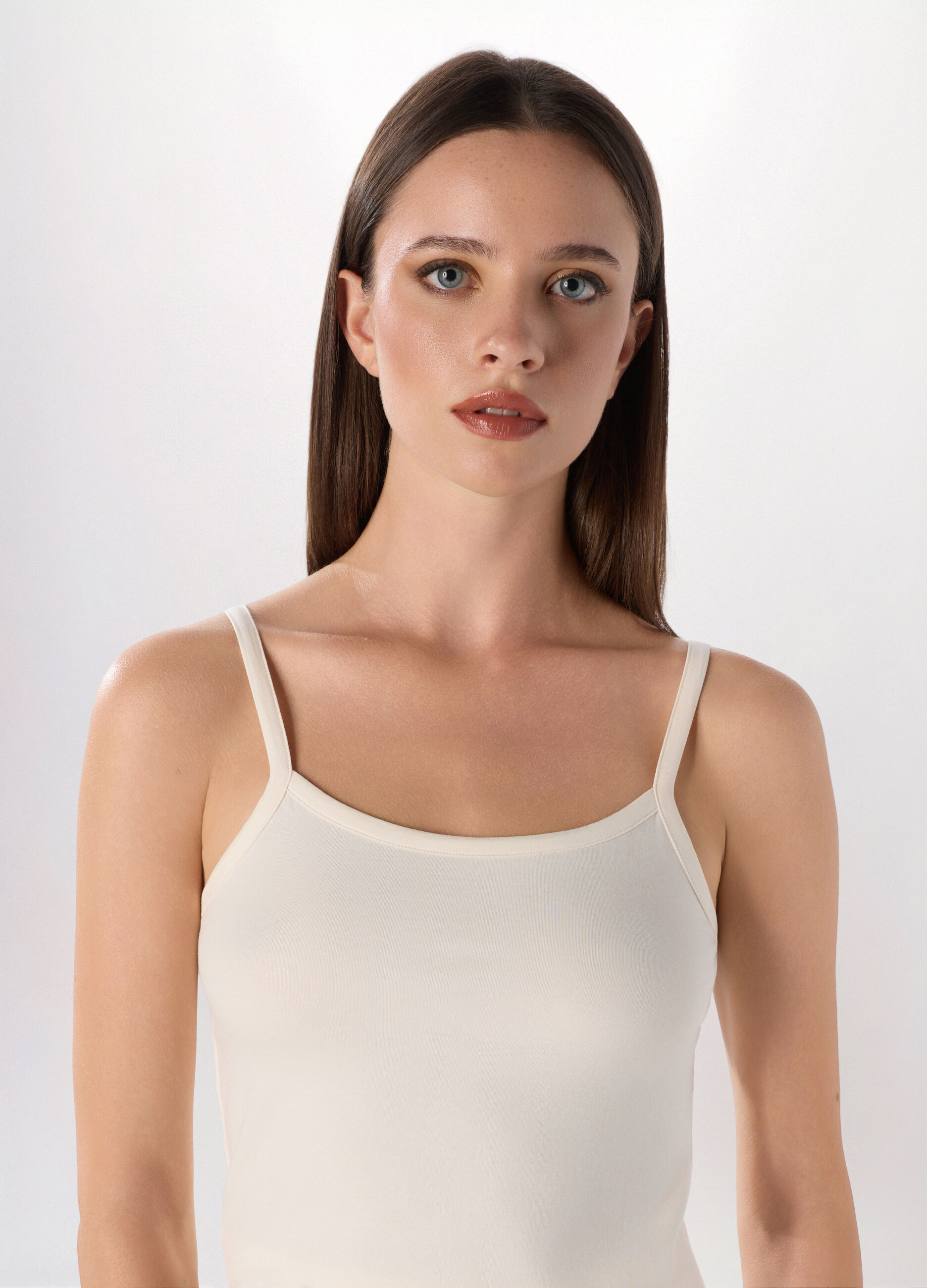 Canotta in intima in cotone stretch donna_2