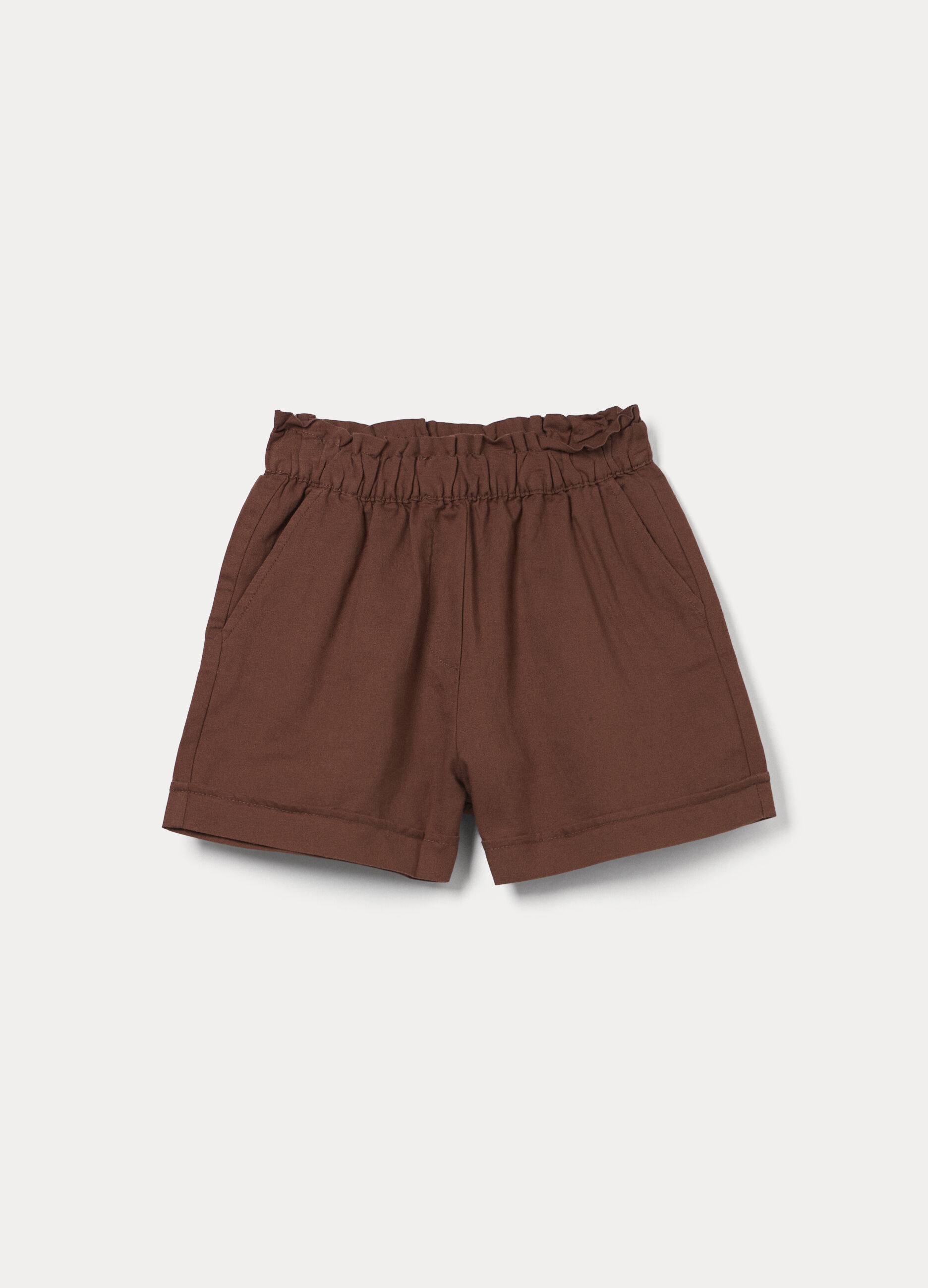 Shorts misto lino ragazza_0