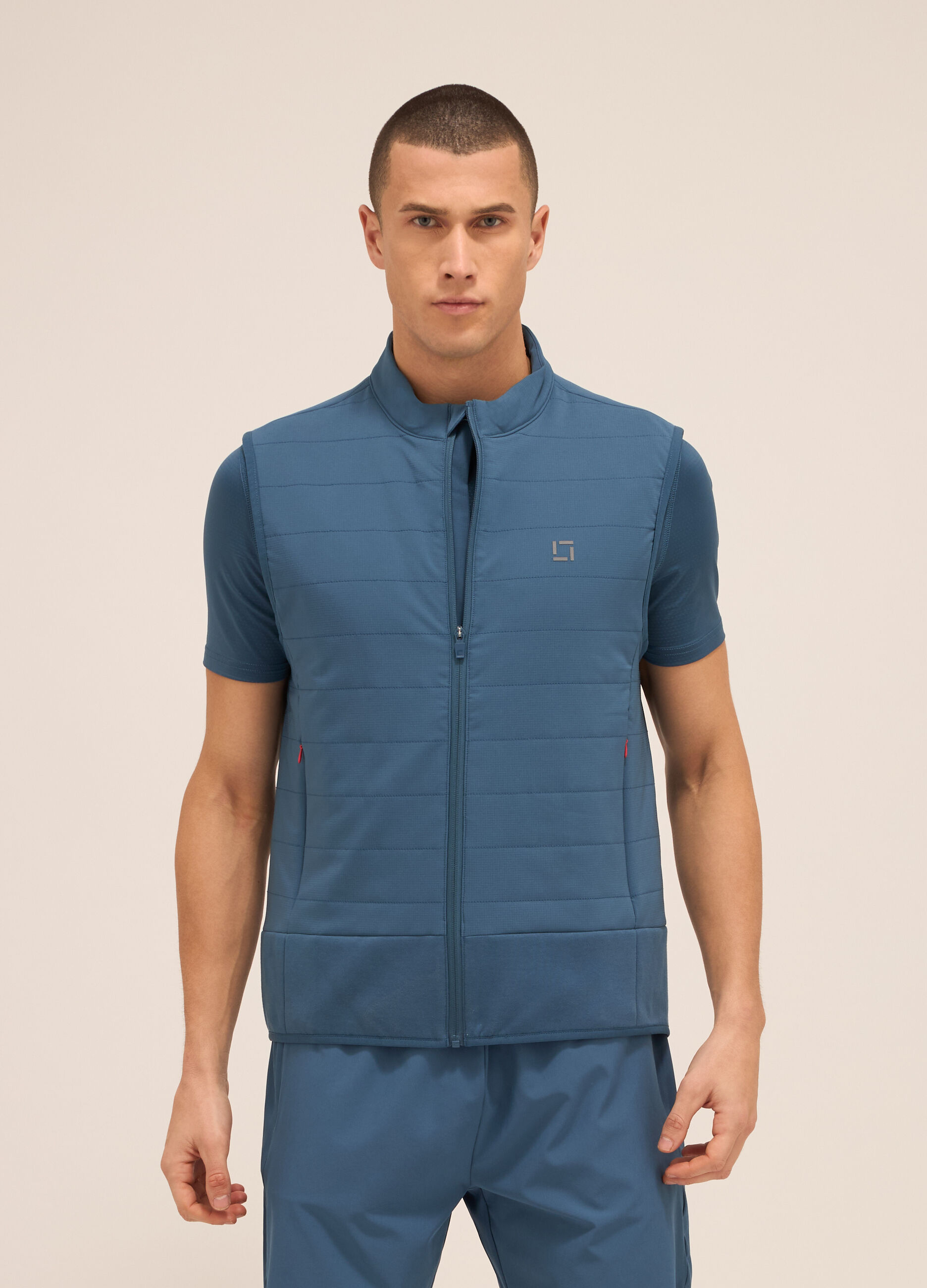 Gilet imbottito con zip uomo_0