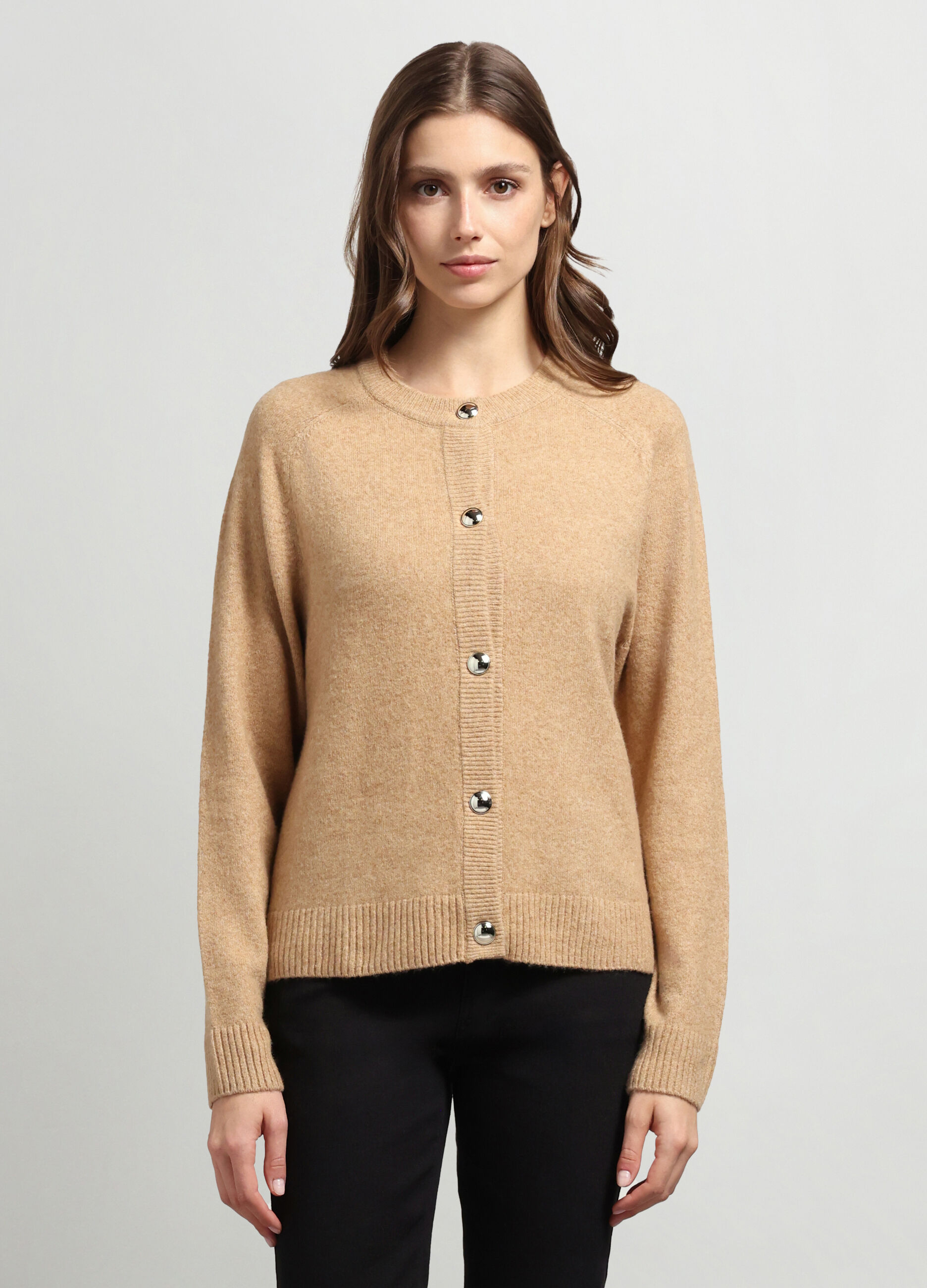 Cardigan tricot misto lana donna_0