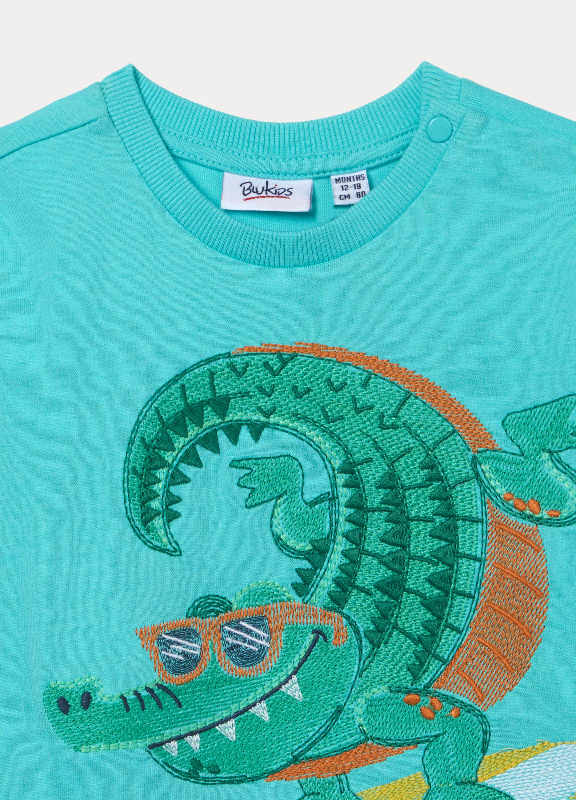 T-shirt girocollo in jersey di puro cotone bimbo_2