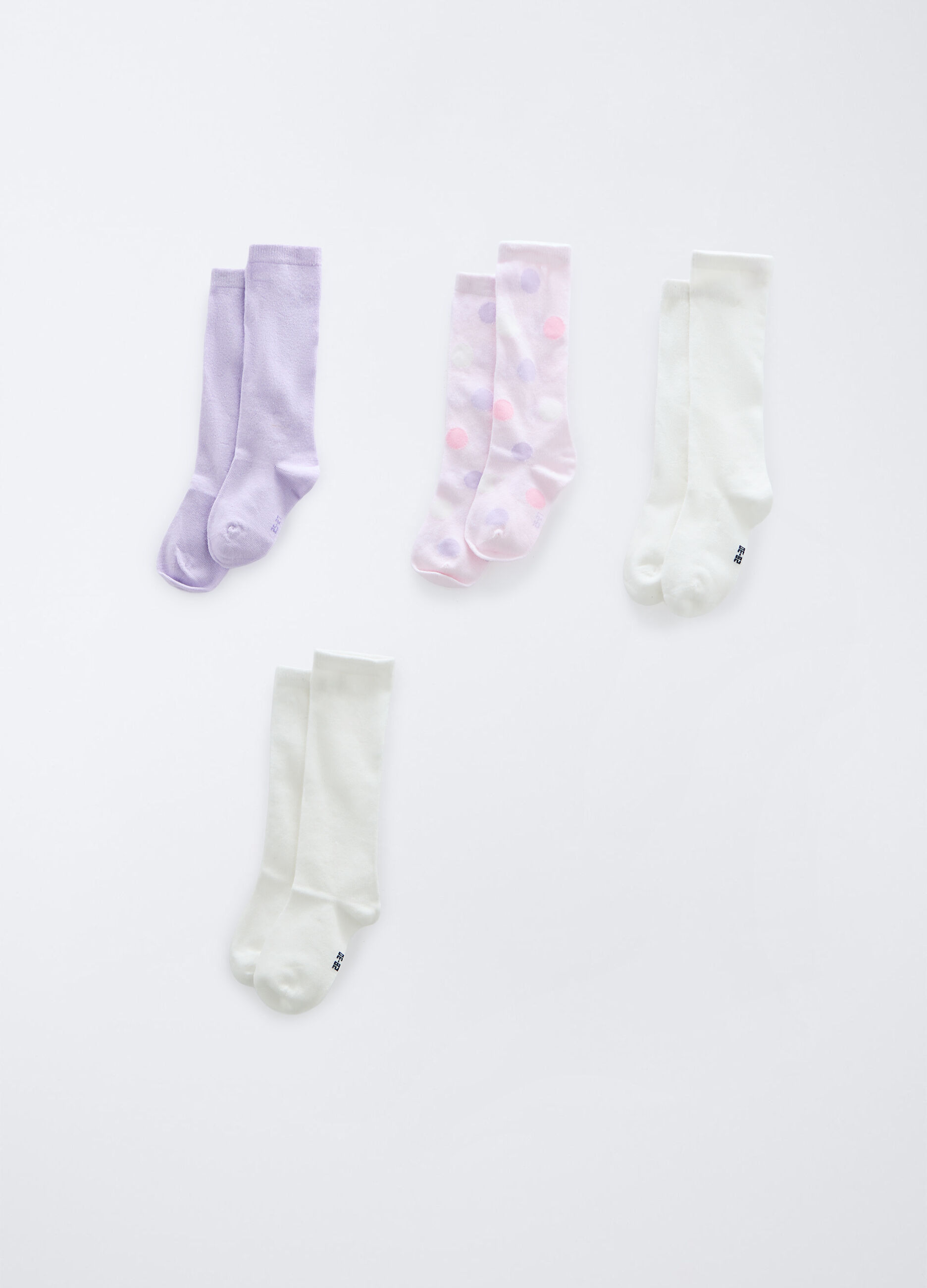Pack 5 calze lunghe misto cotone stretch bambina_0