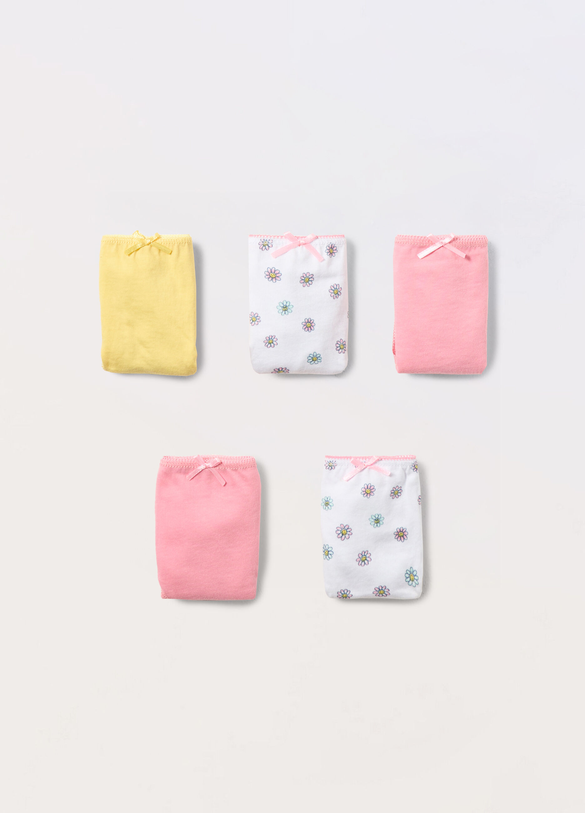 Pack 5 slip in jersey di puro cotone bambina_0