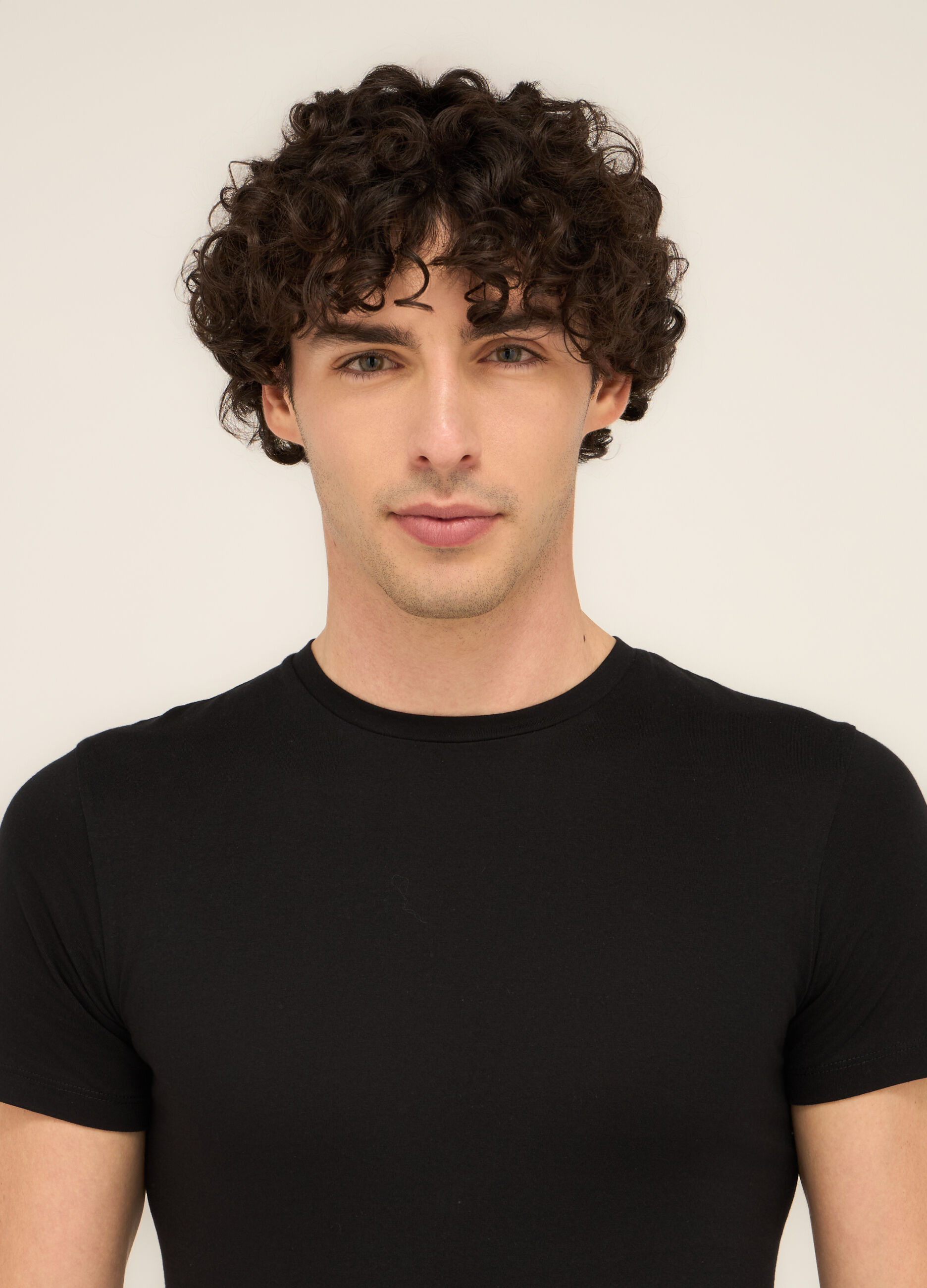 T-shirt intima girocollo in cotone uomo