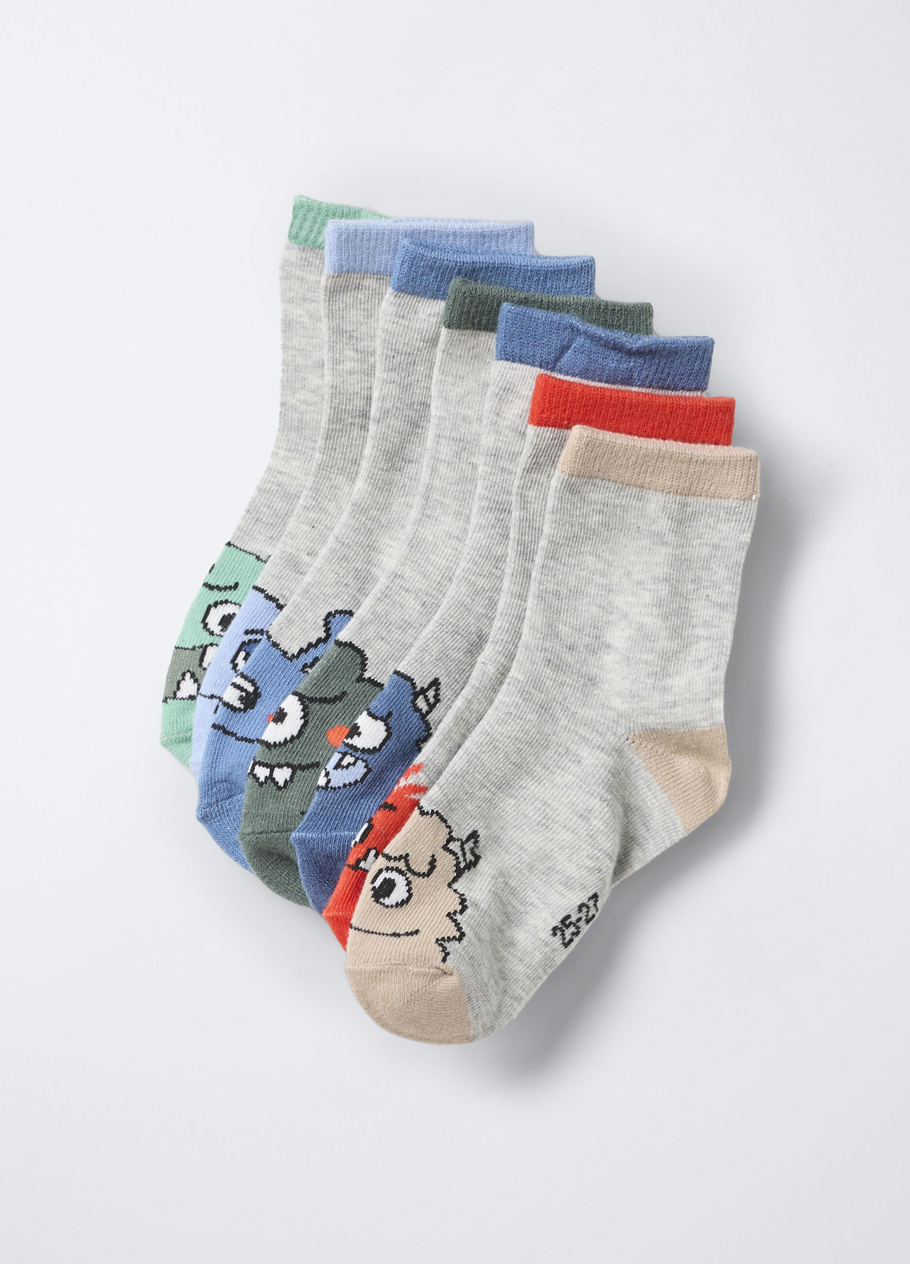 Pack 7 calze corte misto cotone bambino