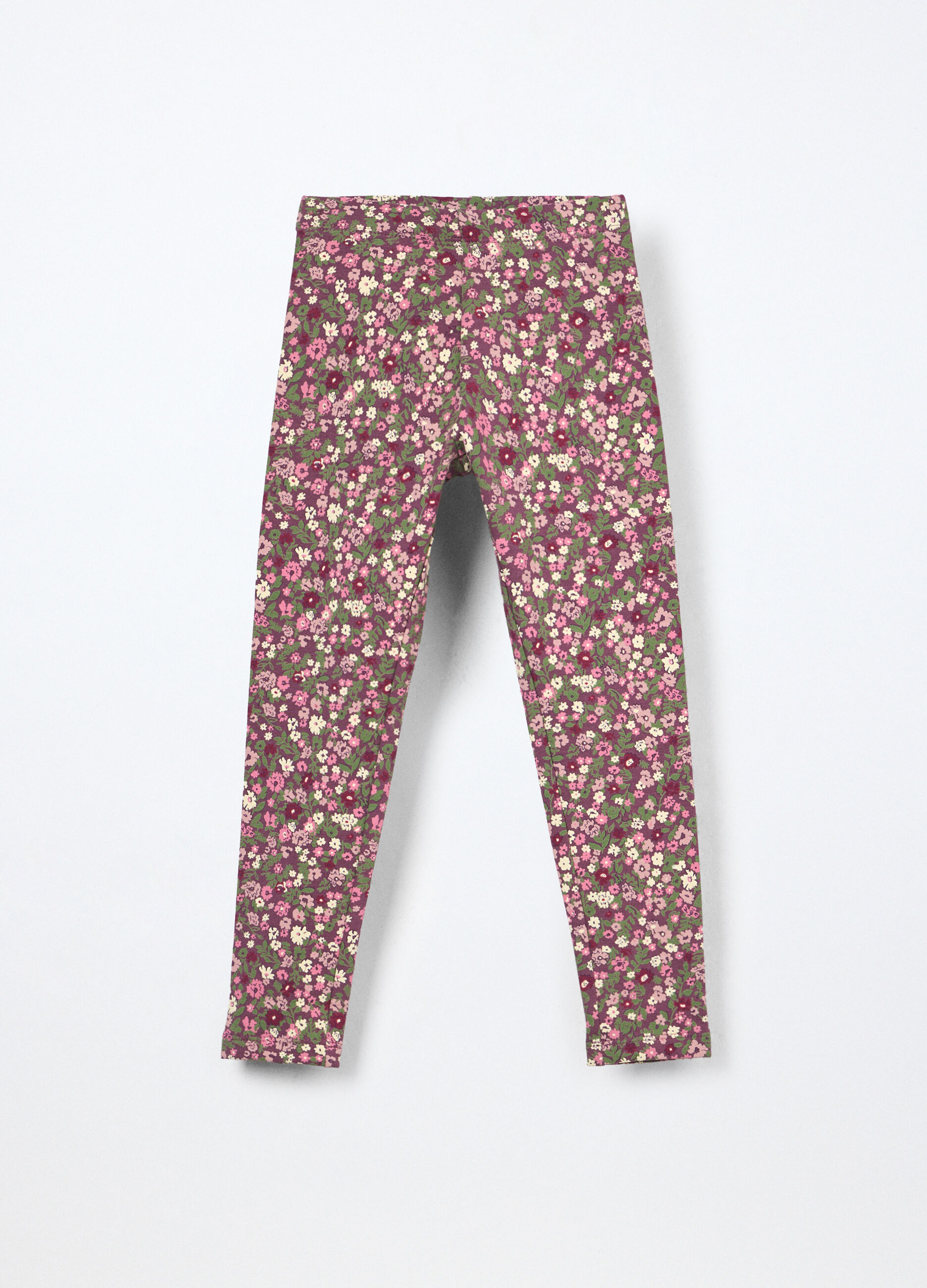 Leggings in french terry di cotone stretch bambina_0