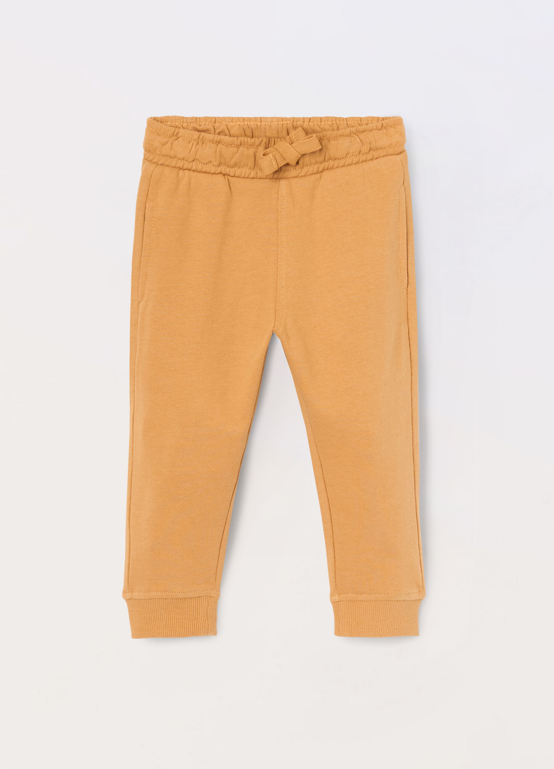 Jogger in french terry di puro cotone neonato_0