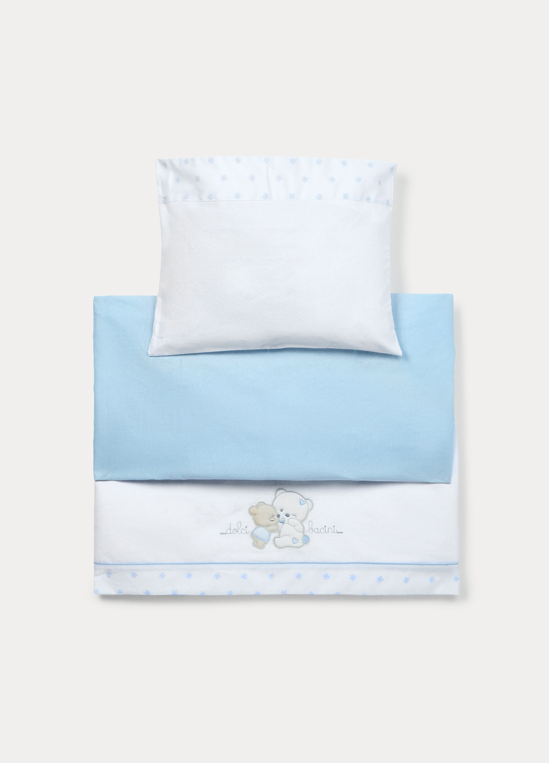 Set lenzuola culla in puro cotone neonato_0