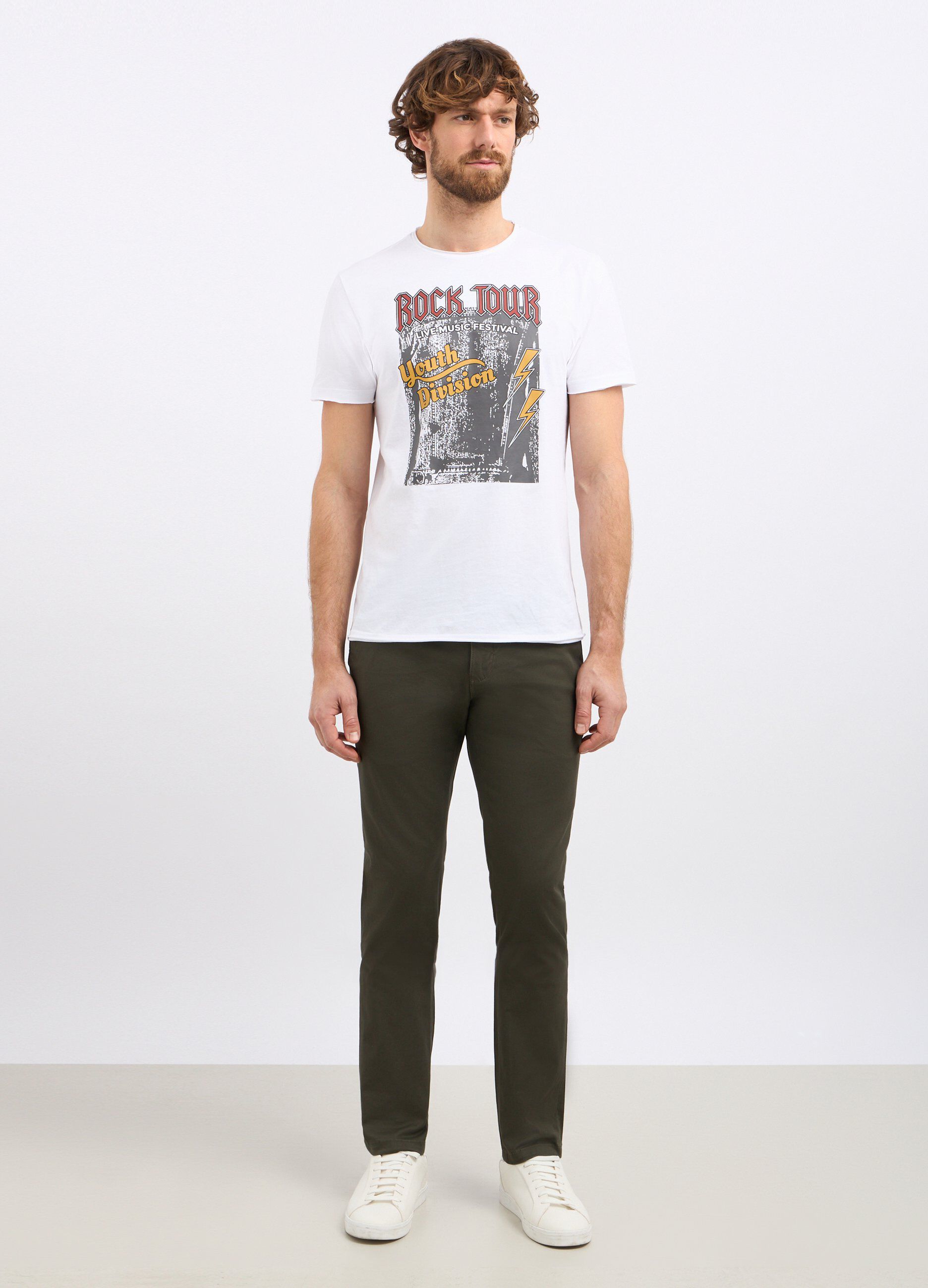 Pantaloni chino in cotone stretch uomo_0