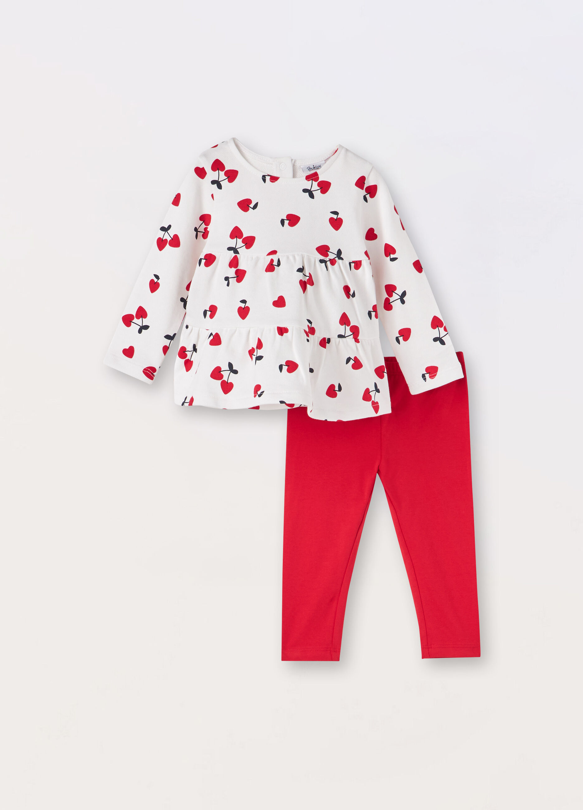Jogger in french terry di puro cotone neonata_0