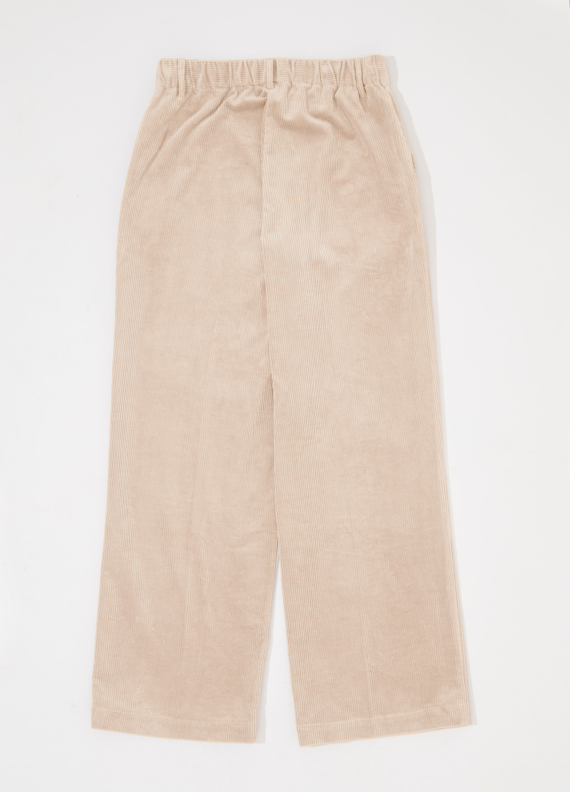 Pantalone dritto in velluto corduroy donna_5
