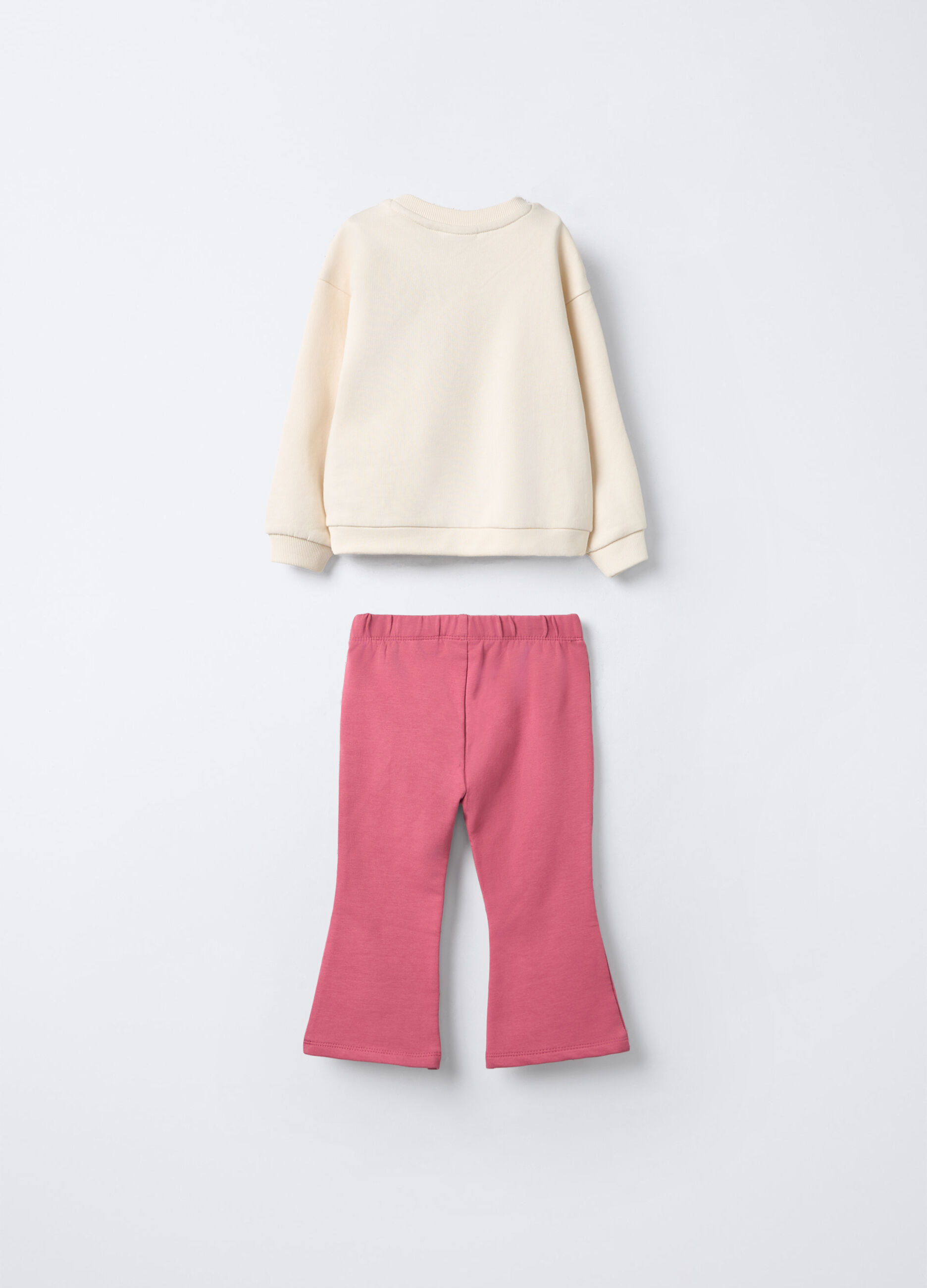 Jogging set in puro cotone garzato bimba_1