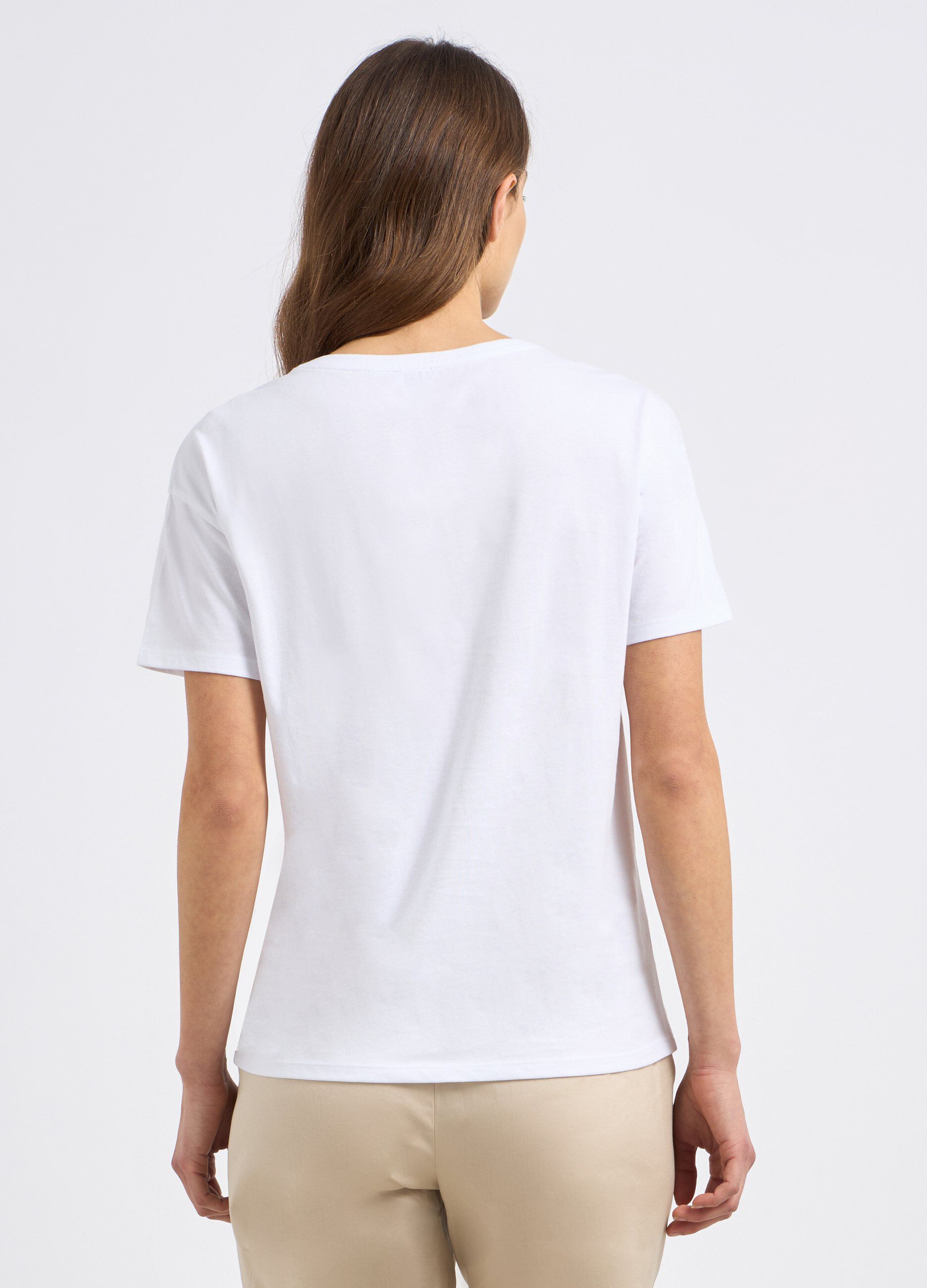 T-shirt in puro cotone con stampa donna_1
