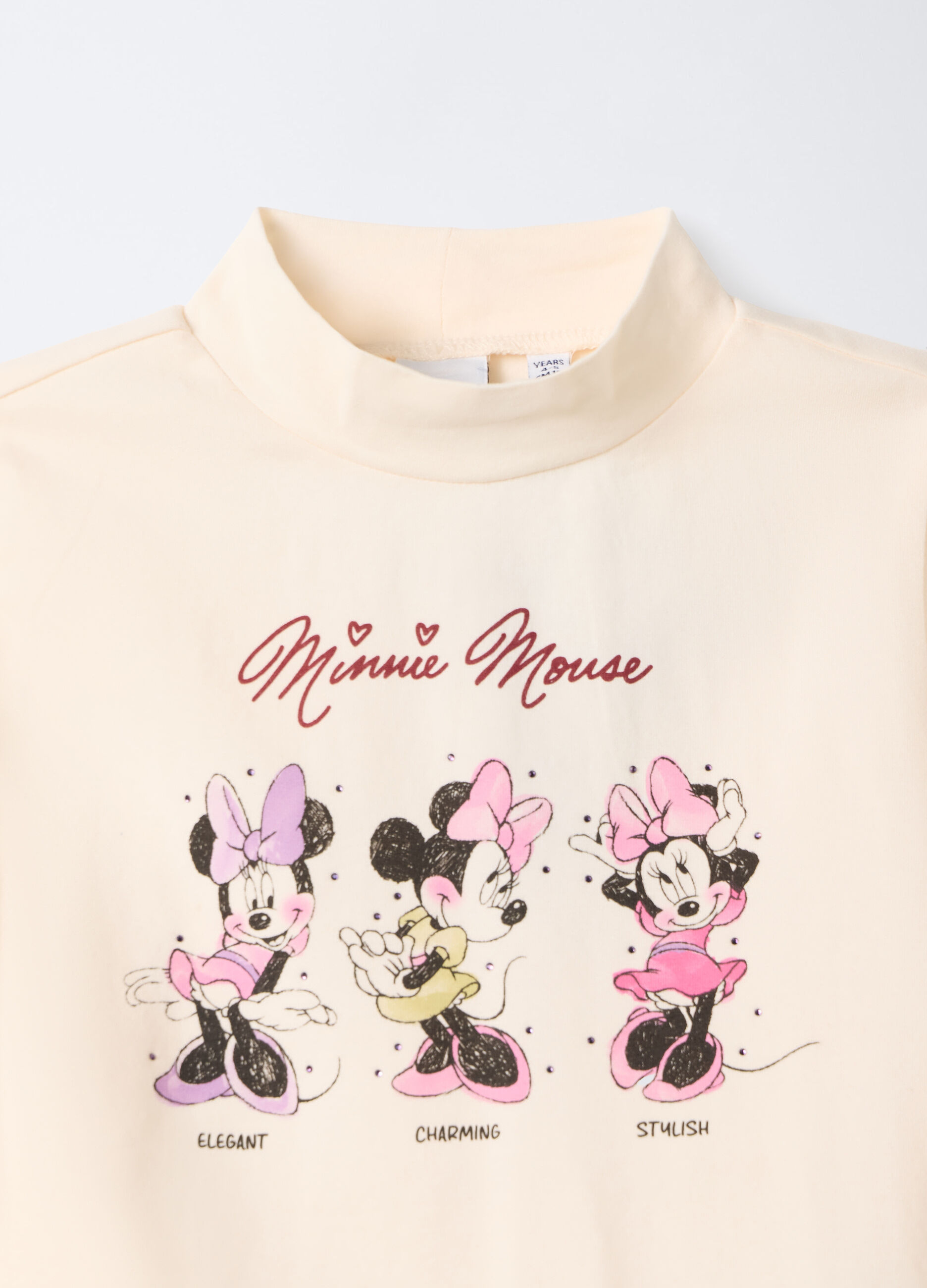 T-shirt Minnie a maniche lunghe in cotone stretch regular fit bambina_2