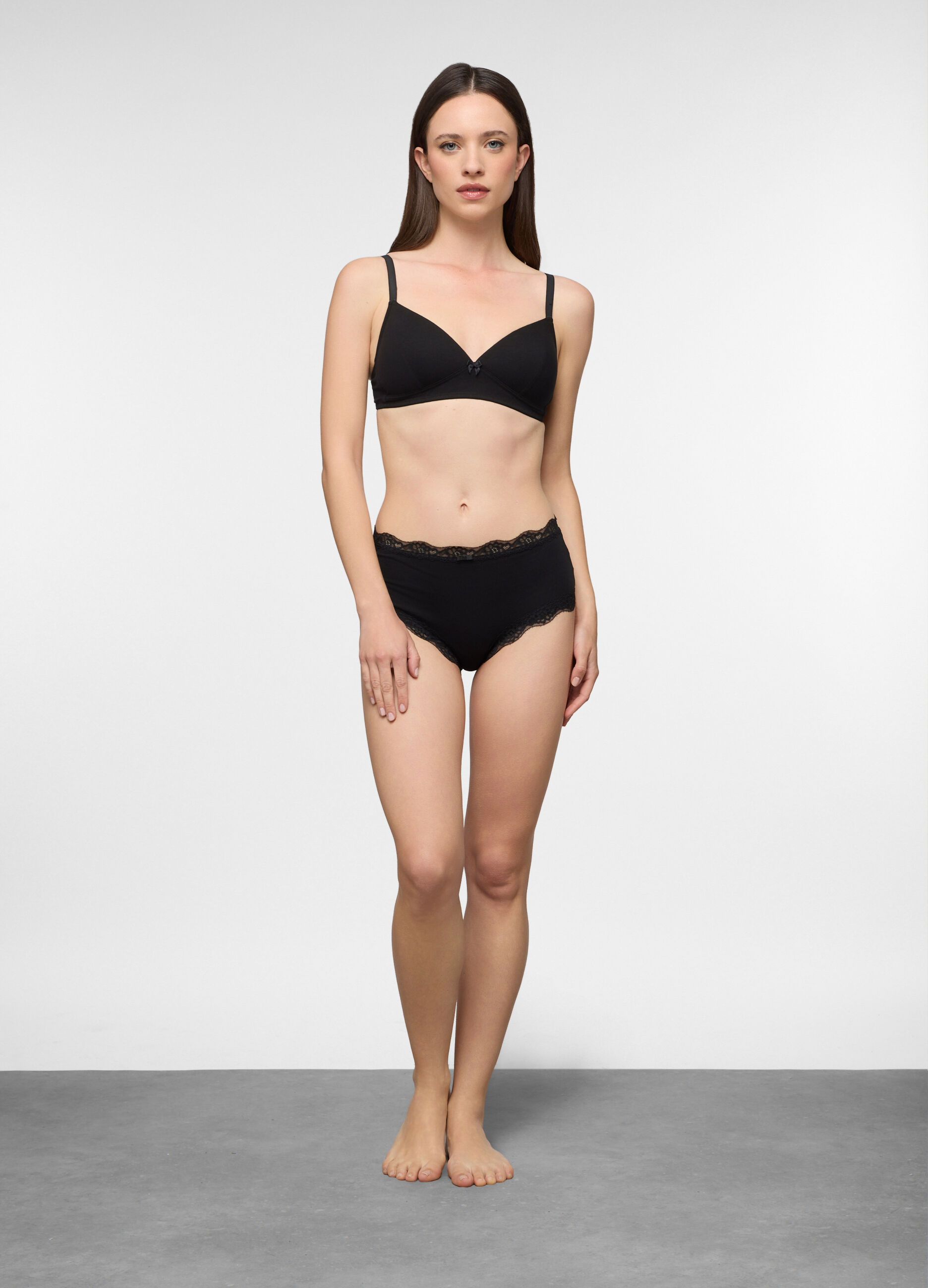Slip a vita alta in jersey di cotone stretch donna_0