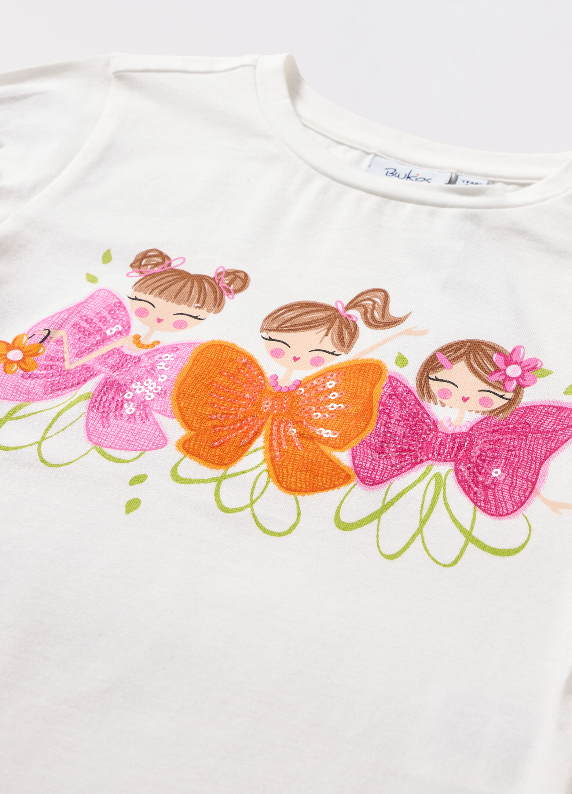 T-shirt in jersey di puro cotone bambina_1