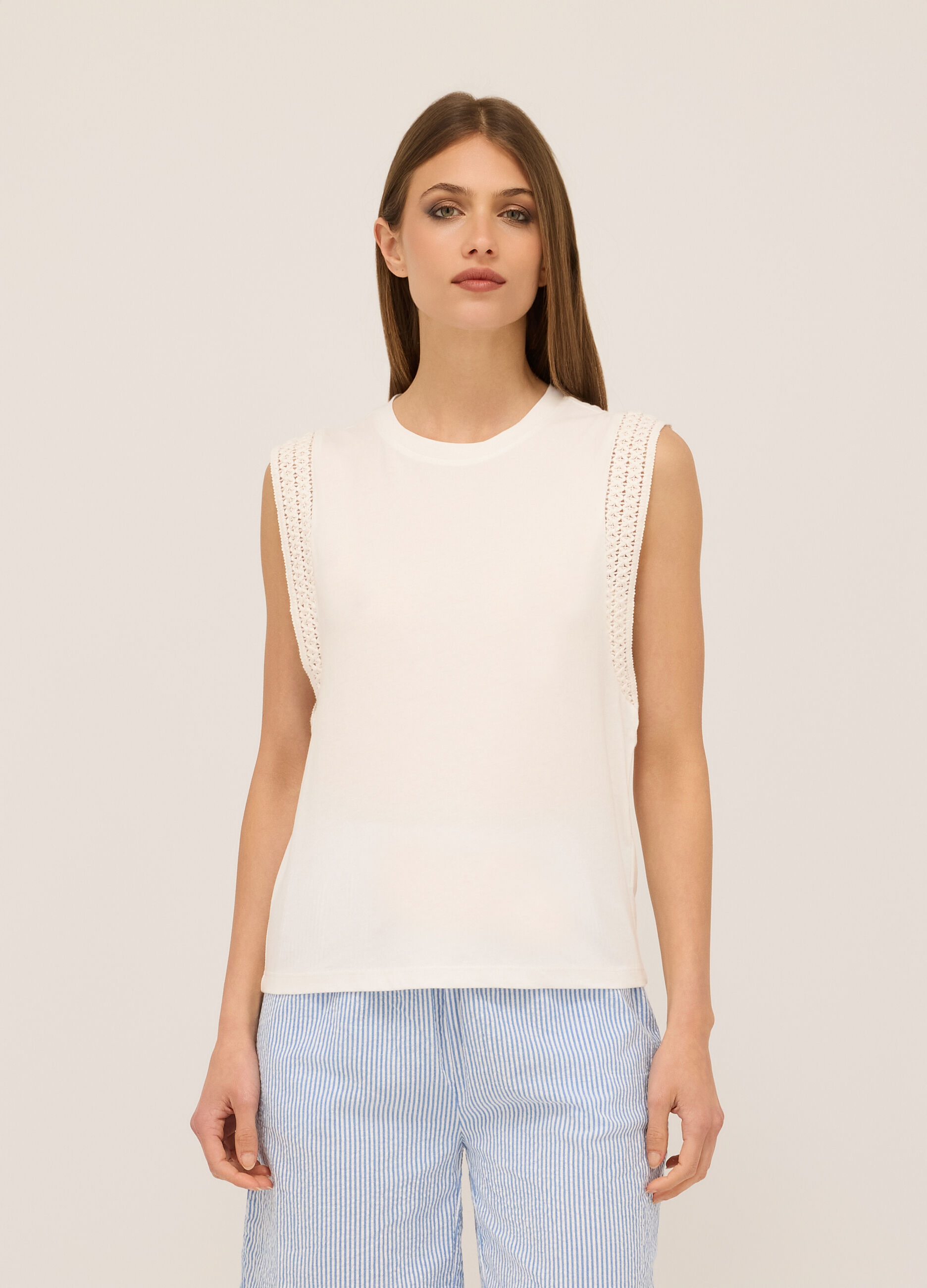 Canotta in jersey di puro cotone donna_0