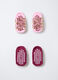 Pack 2 scarpine antiscivolo in spugna di cotone stretch bambina_1