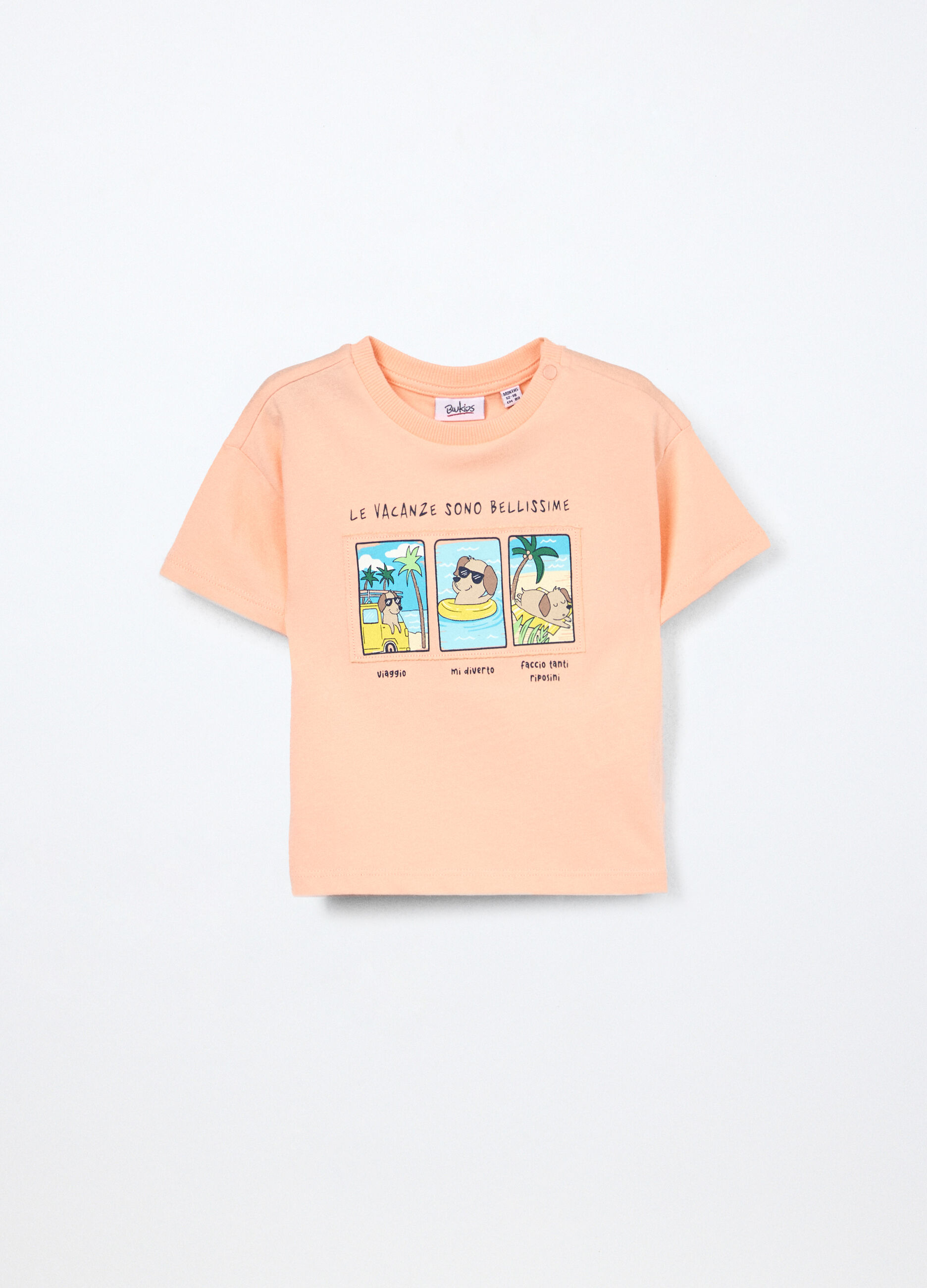 T-shirt in jersey di puro cotone neonato_0