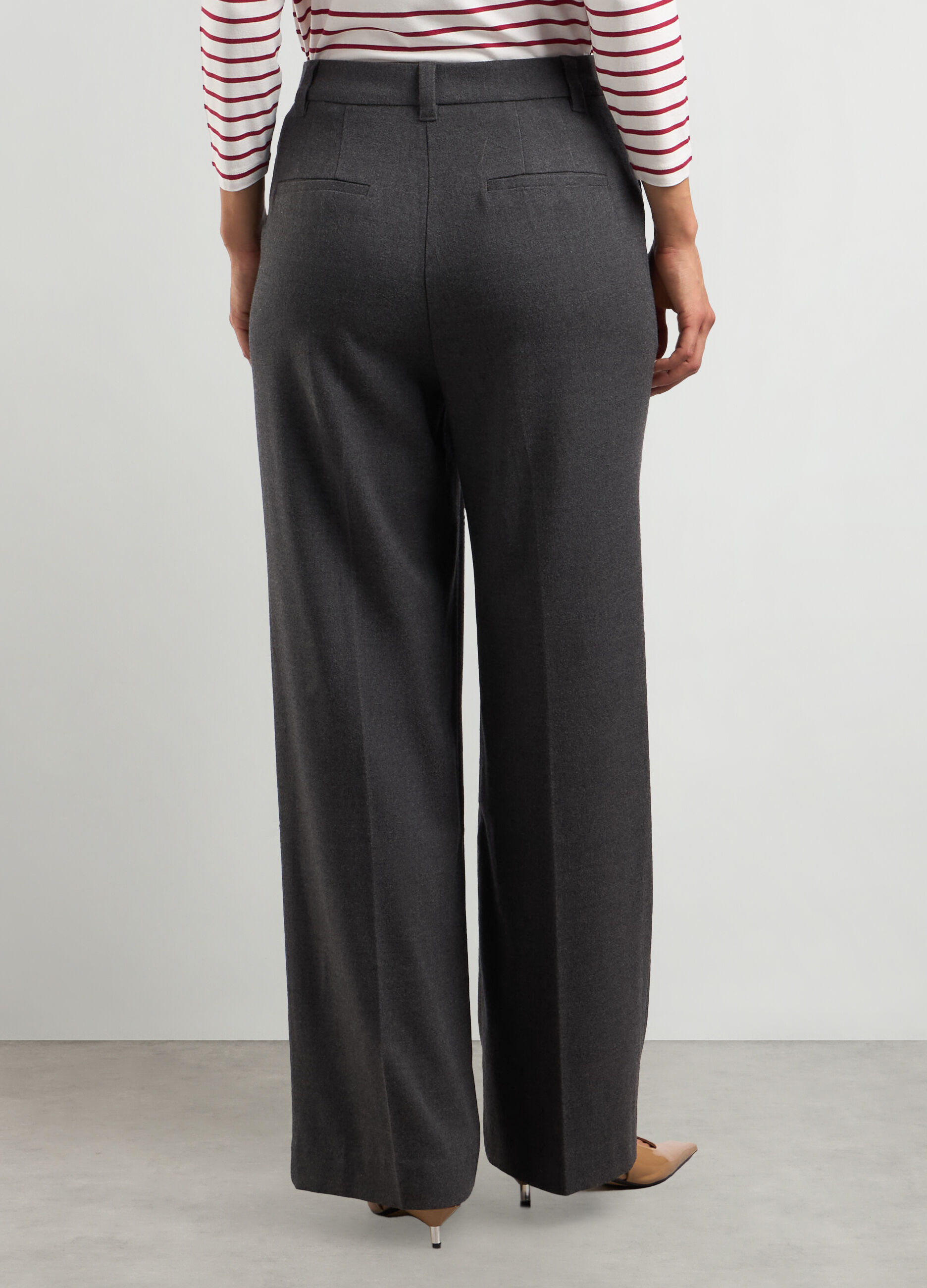 Pantaloni mélange in misto viscosa stretch donna_1