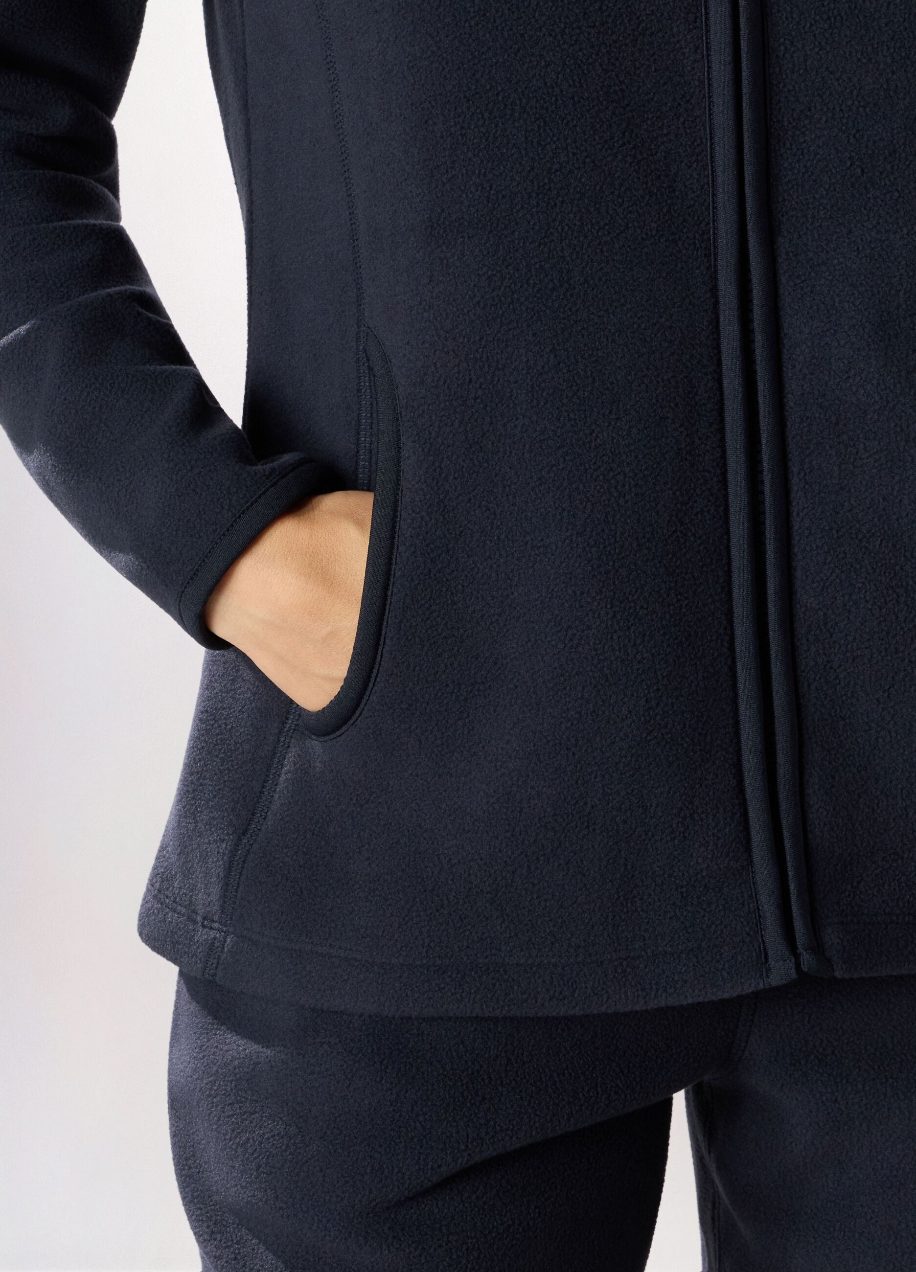 Felpa con cappuccio in pile donna Holistic fitness_2