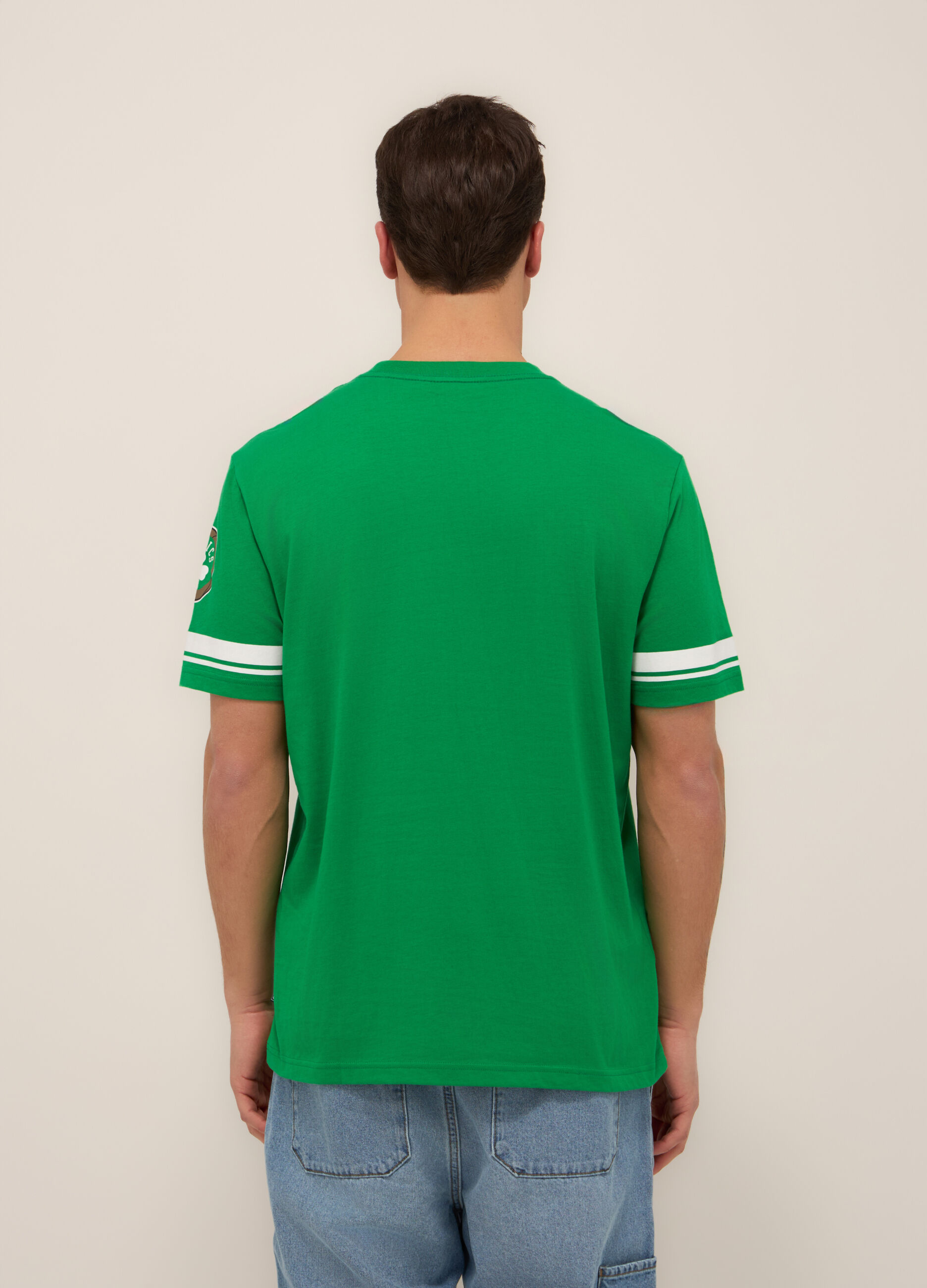T-shirt basketball in jersey di cotone uomo_1