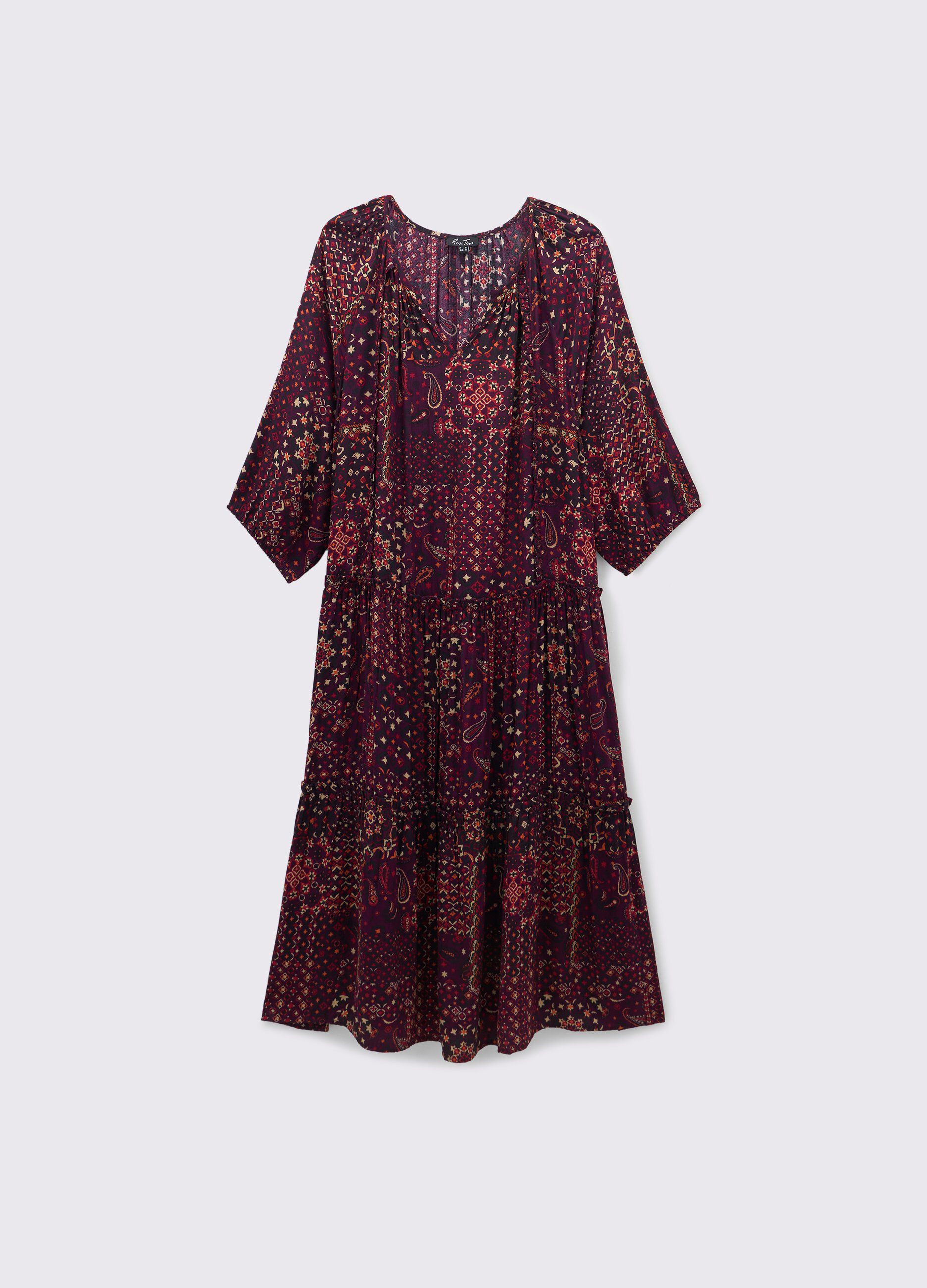 Abito lungo in pura viscosa donna curvy_0