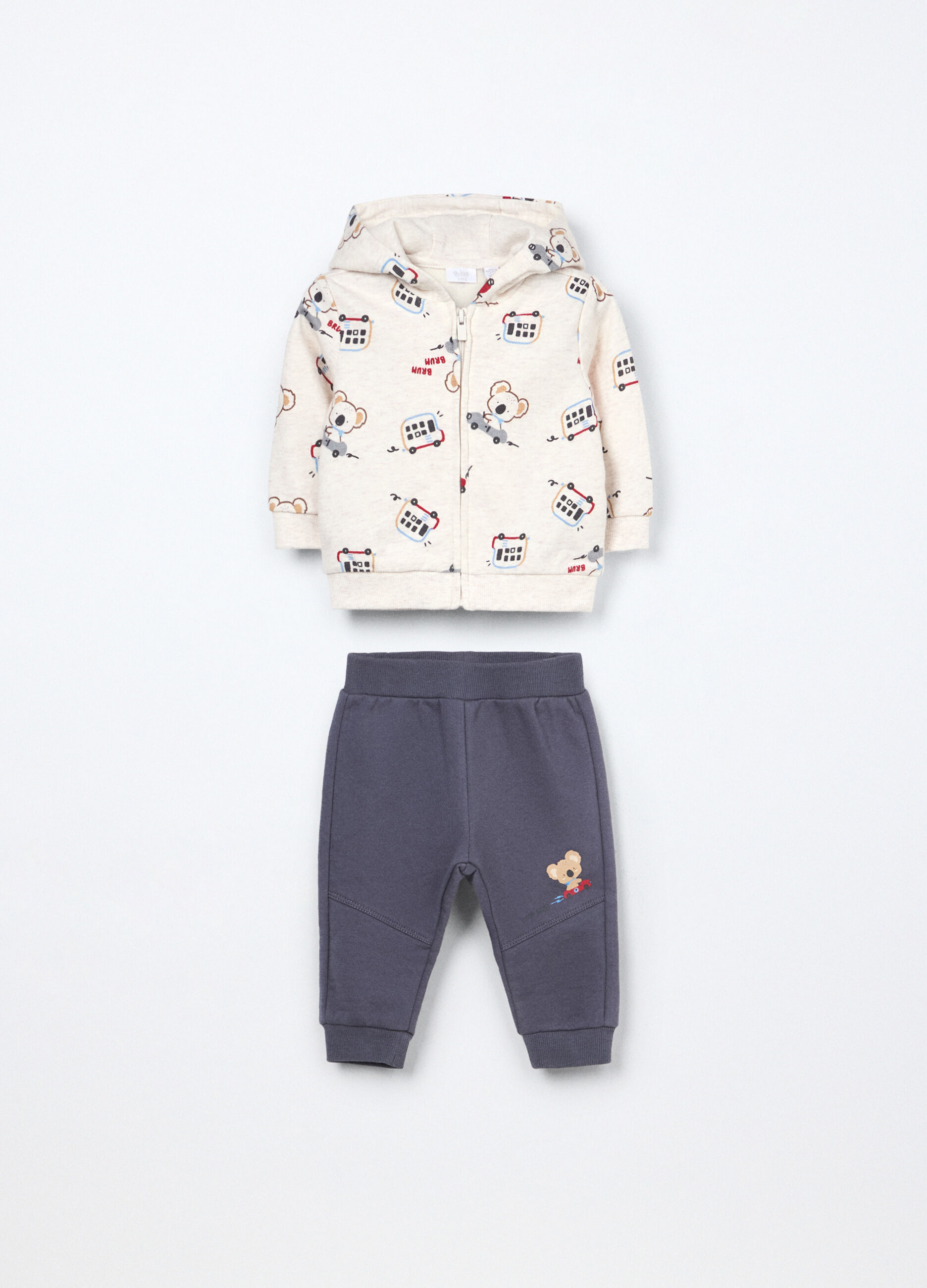 Jogging set in puro cotone fleece neonata_0