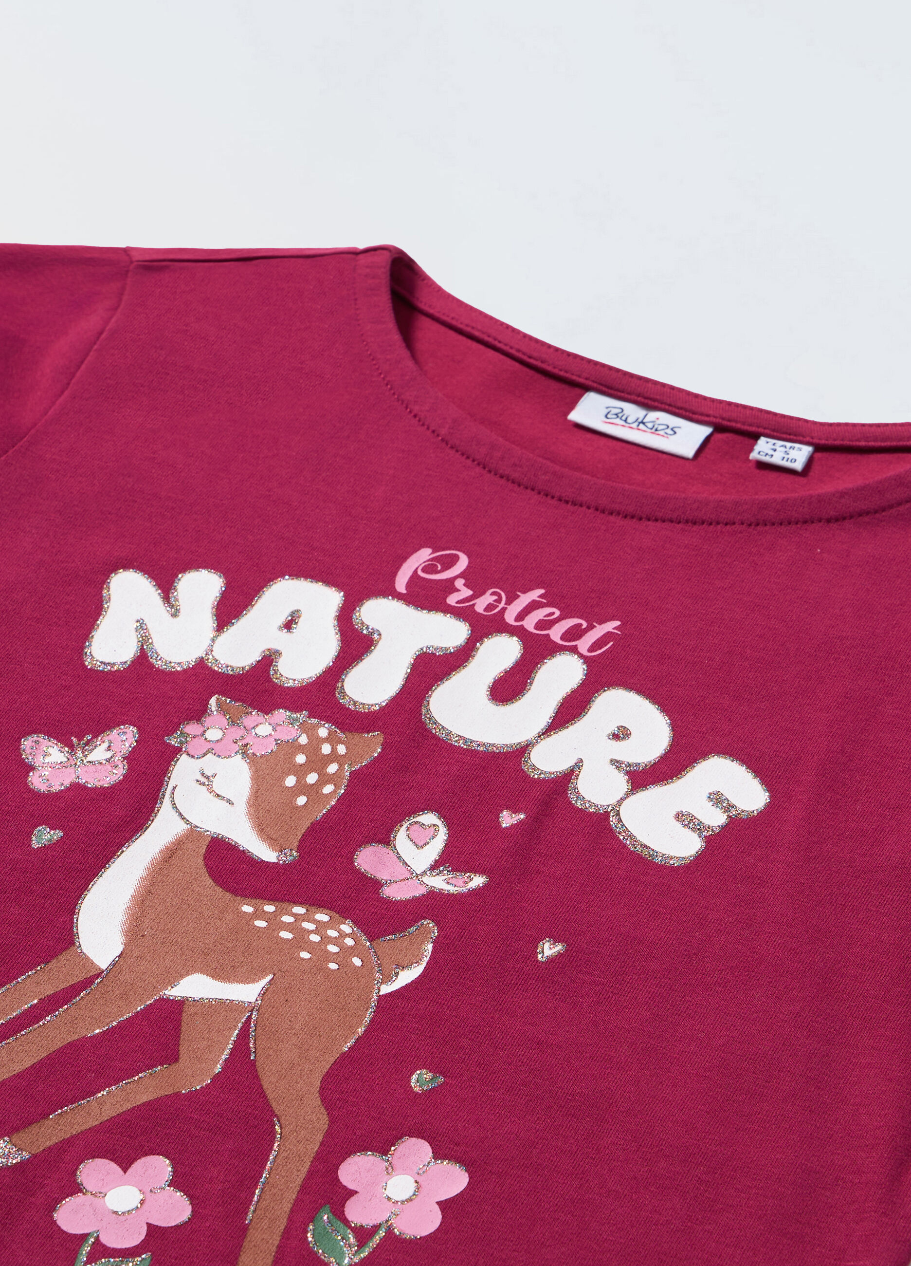 T-shirt in cotone stretch bambina_1